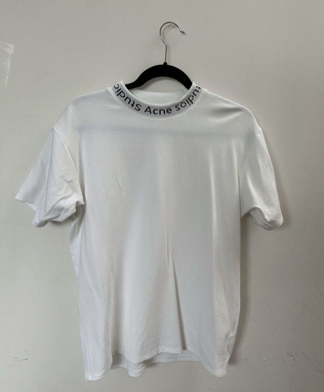 Acne Studios Acne Studios Neck Logo Navid T-Shirt White Size US XS / EU 42 / 0 - 2 Thumbnail