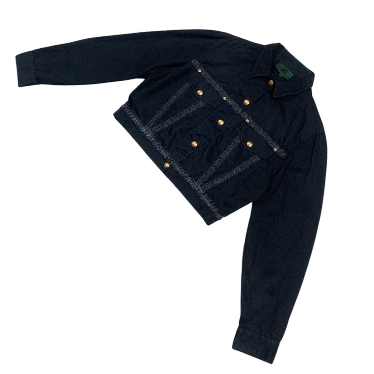 Jean Paul Gaultier Vintage 90's Junior Gaultier Embroidered Cropped Jacket Size M / US 6-8 / IT 42-44 - 4 Thumbnail