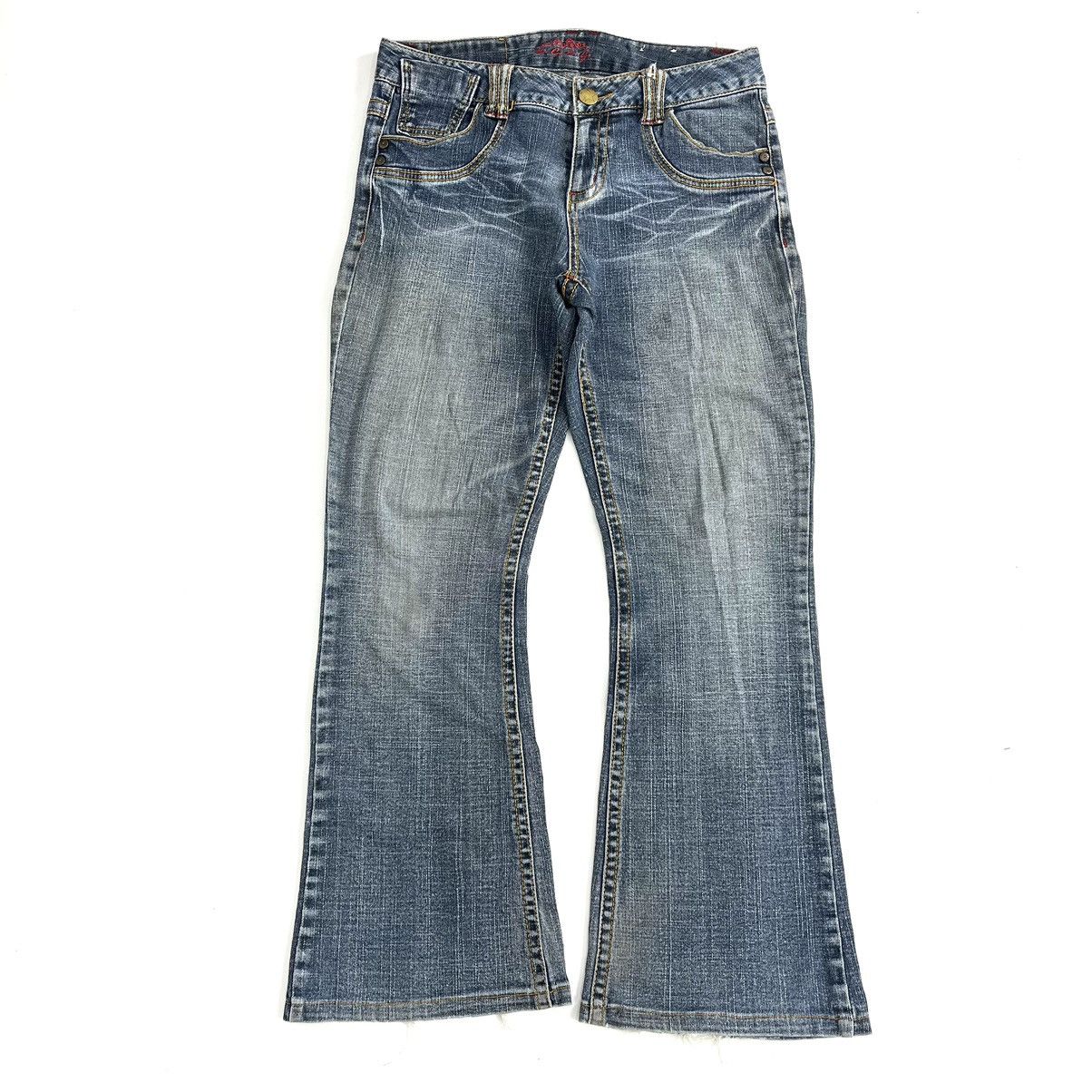 If Six Was Nine × Japanese Brand × Le Grande Bleu (L.G.B.) BCBG Flared Jeans Embroidered Bootcut Denim Pants Size 30" / US 8 / IT 44 - 25 Thumbnail
