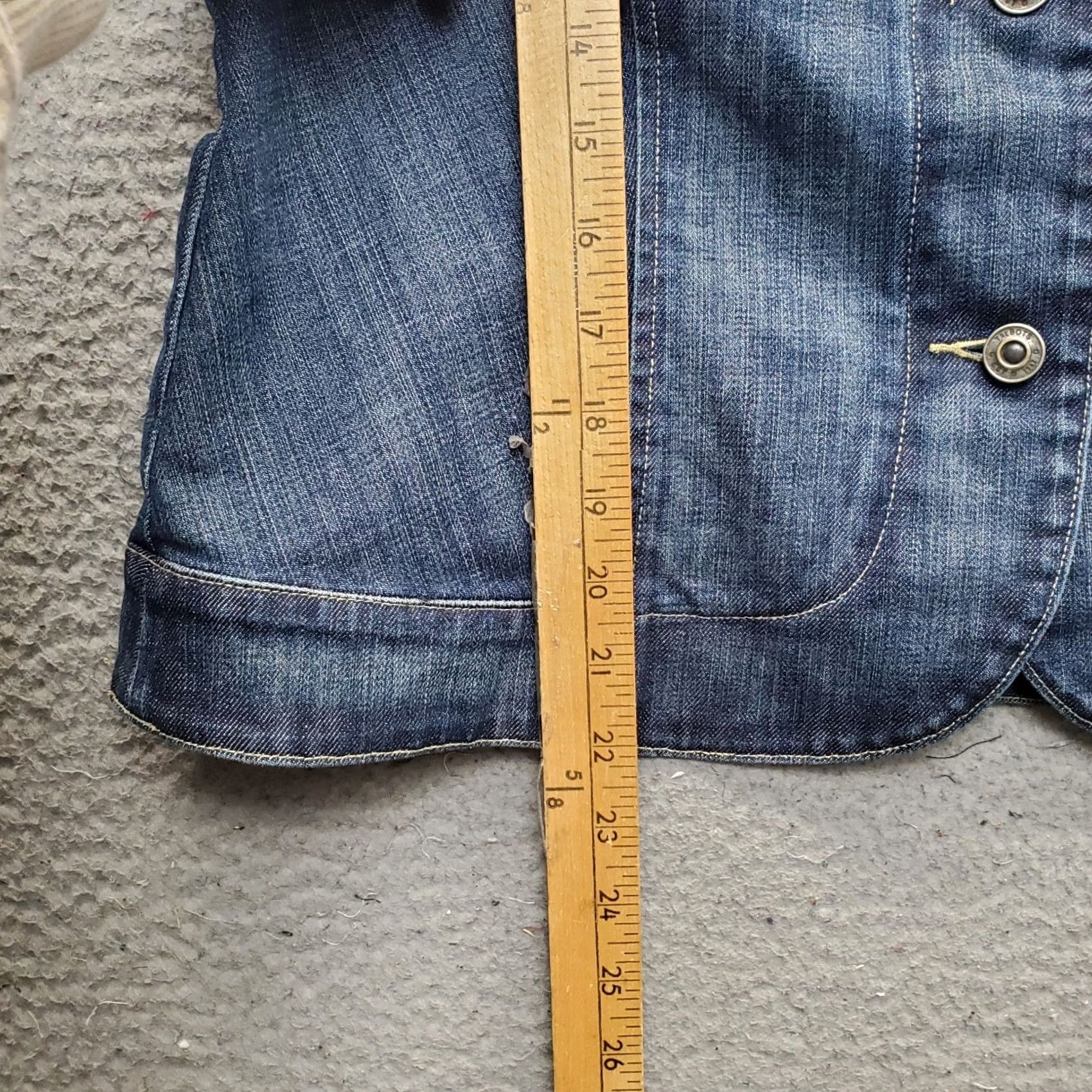 Talbots Talbots Blazer Jacket Womens 14 Blue Denim Stretch Notch Lapel Button Front Shirt Womens Size 14 Talbots Blue Denim Stretch Blazer Size XL / US 12-14 / IT 48-50 - 3 Thumbnail