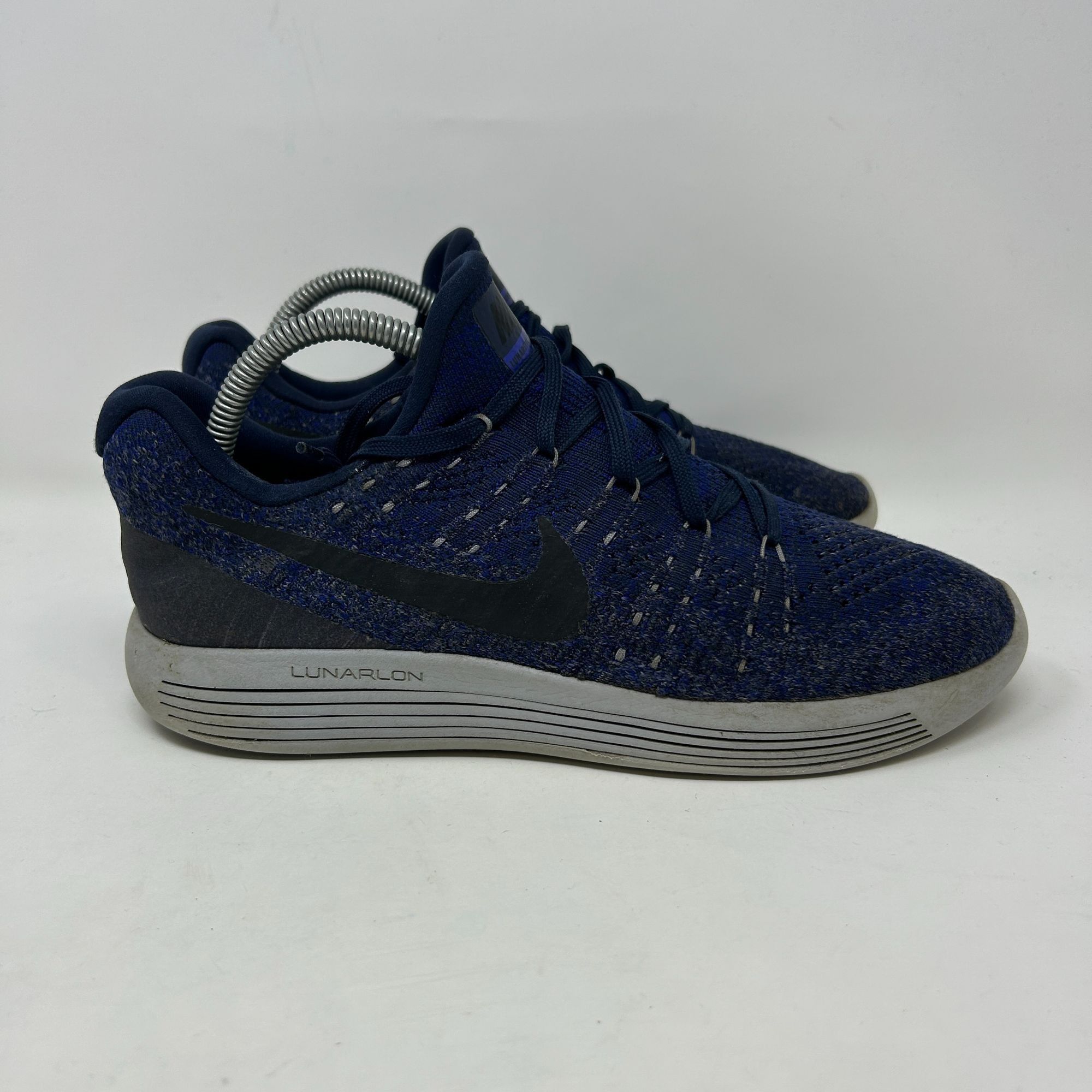 Nike Nike LunarEpic Low Flyknit 2 Mens Running Shoes Navy & Gray Size US 8.5 / EU 41-42 - 3 Thumbnail