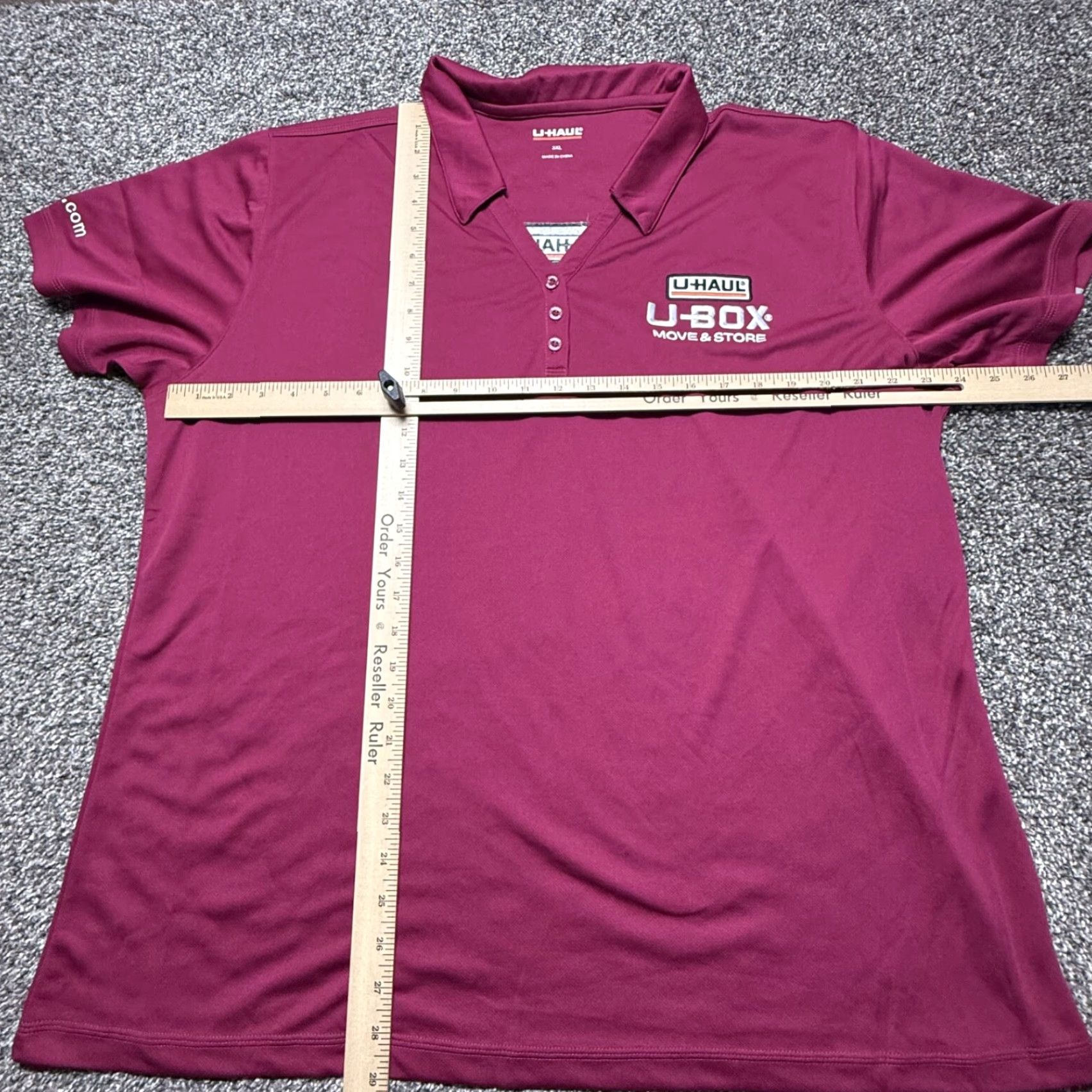 Vintage U-Haul Shirt Womens 3XL Red U-Box Move & Store Y-Placket Polo Uniform Shirt Size XXL / US 16-18 / IT 52-54 - 4 Thumbnail