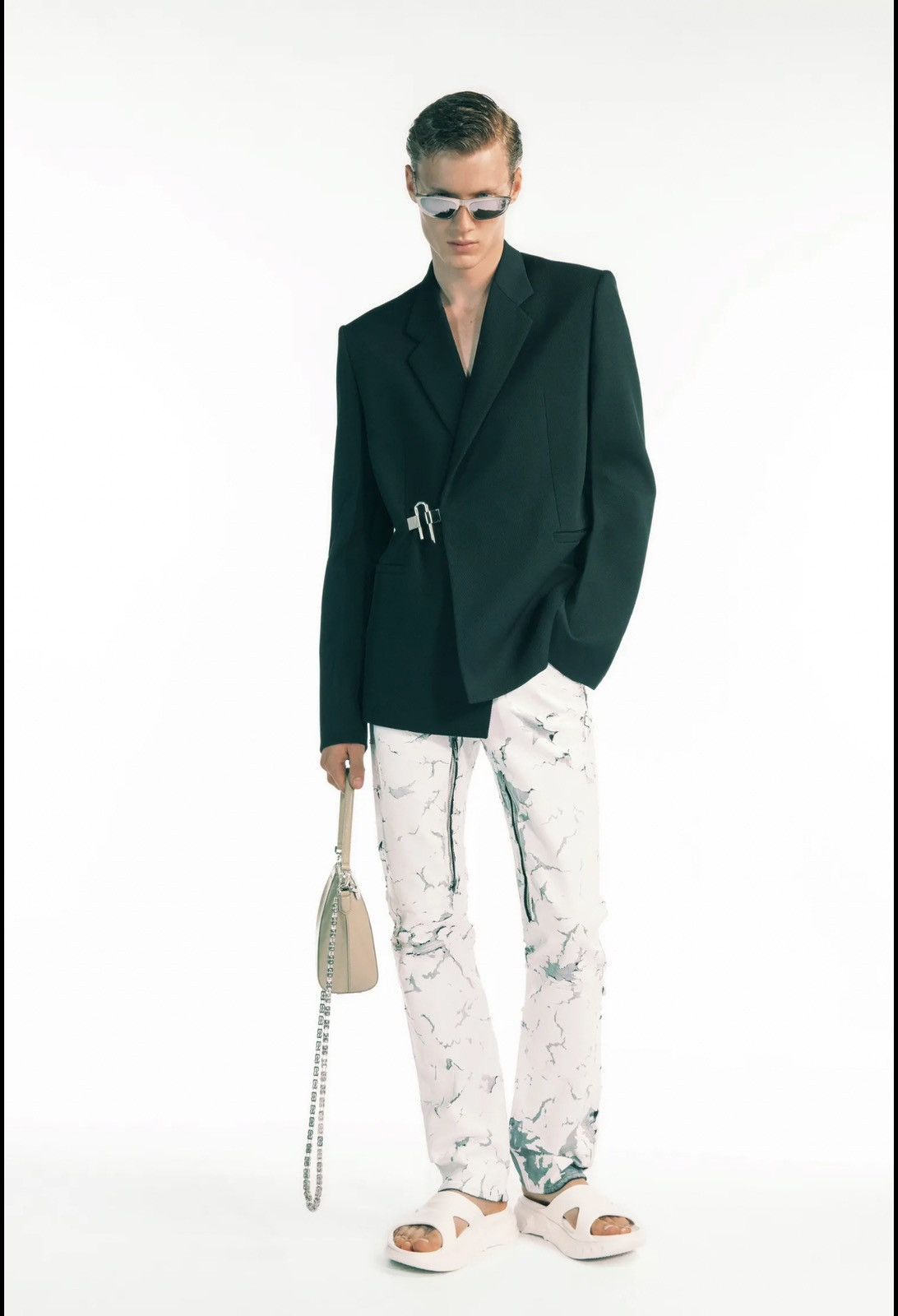 Givenchy Givenchy white Painted Jeans Size US 34 / EU 50 - 1 Thumbnail