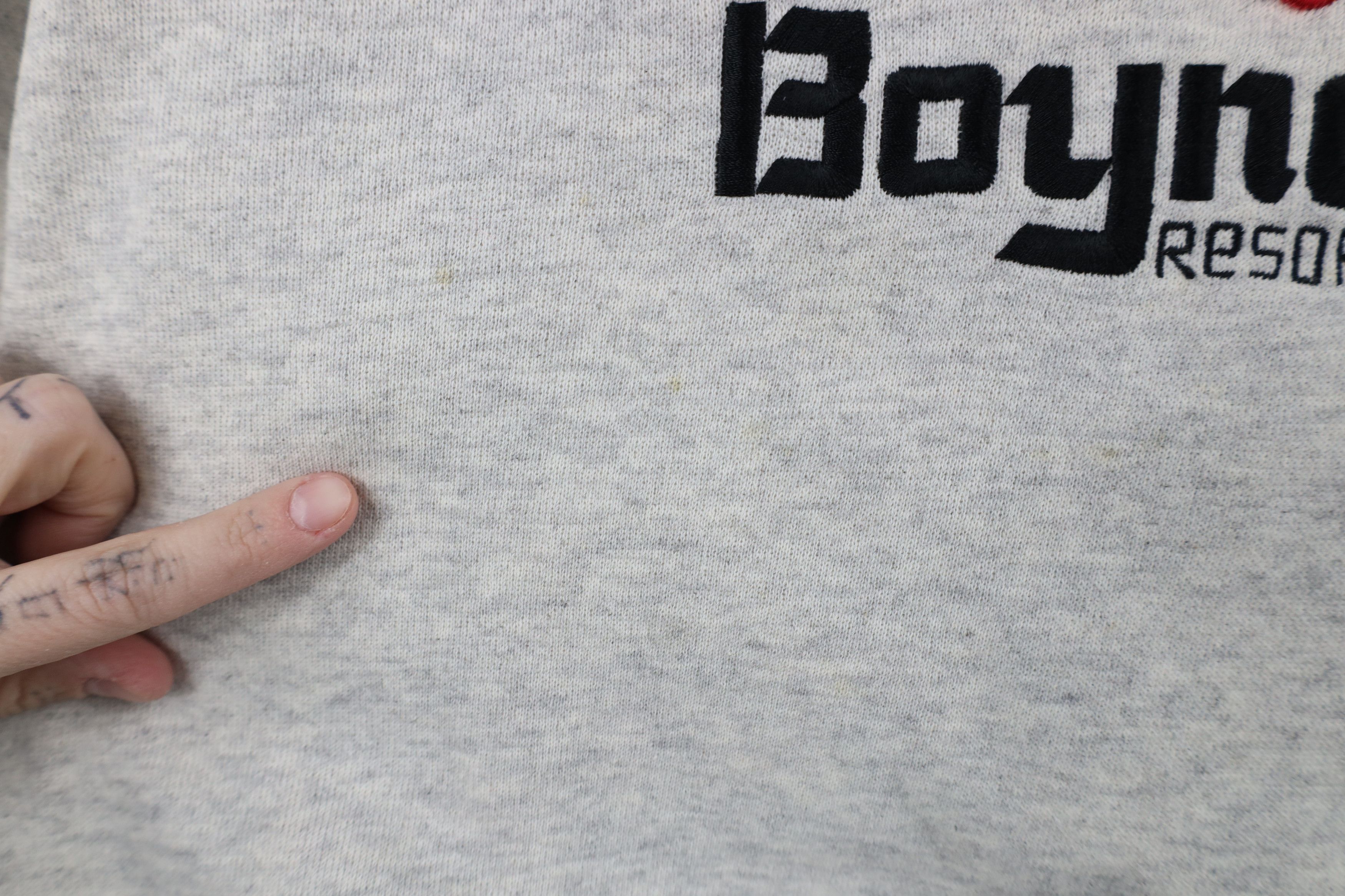Vintage Vintage 80s 90s Boyne Resorts USA Collared Sweatshirt Gray Size XL / US 12-14 / IT 48-50 - 5 Thumbnail