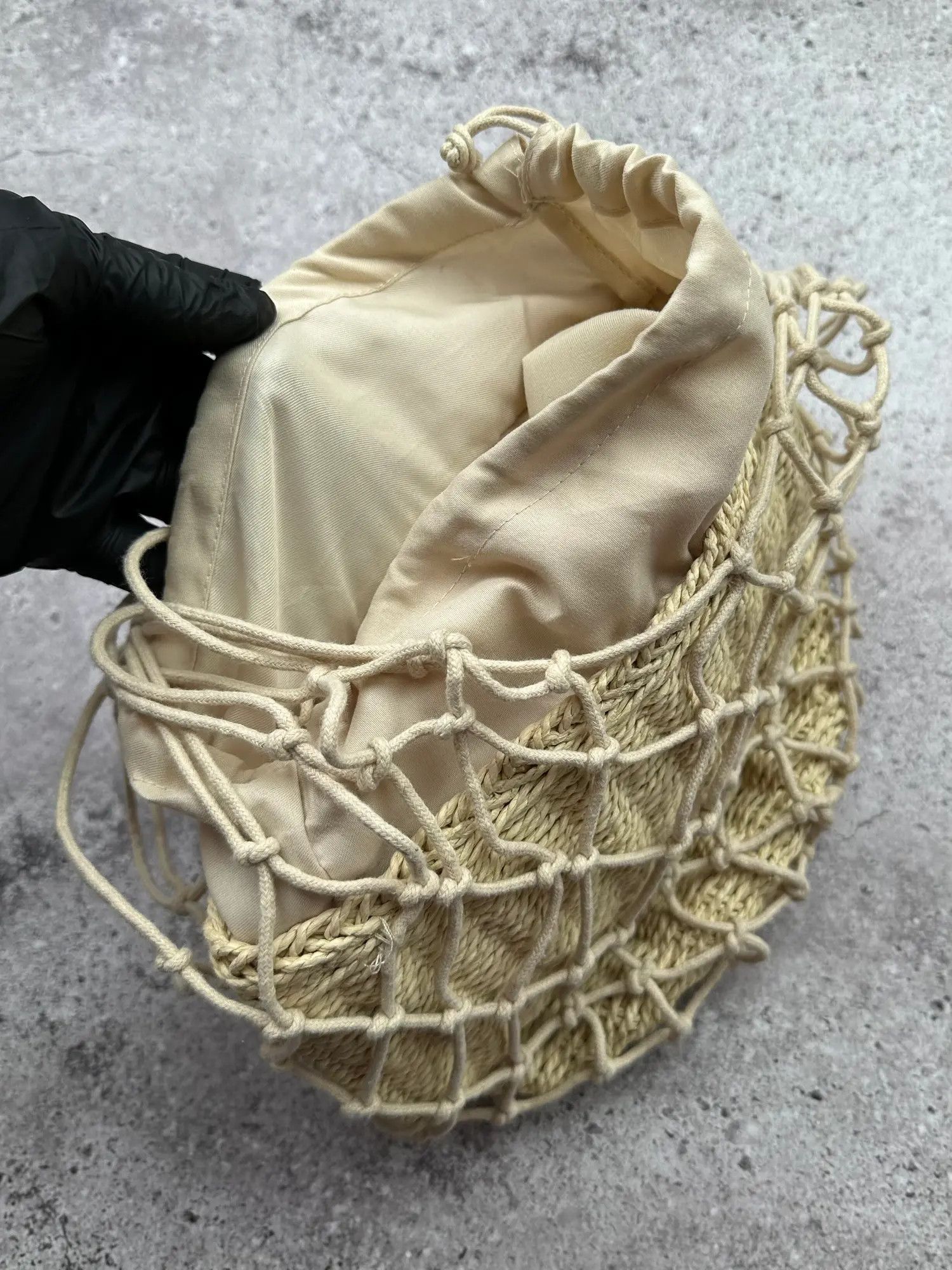 Vintage Vintage Knit Handle Bag C551(V295) Size ONE SIZE - 7 Thumbnail