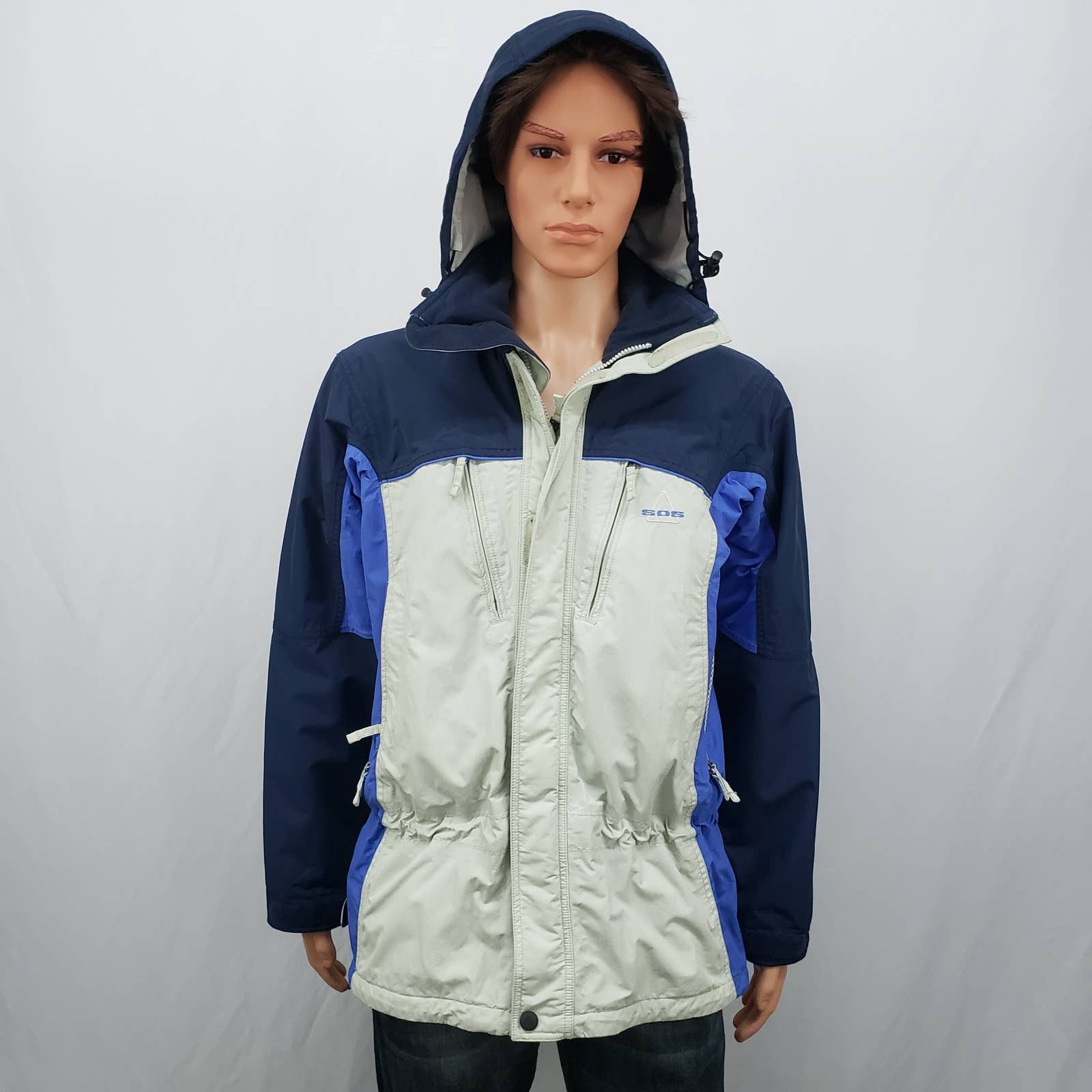 Veste De Ski Vintage SOS Sportswear - Rouge Taille M - Polycoton Doublé (Corée) - Occasion Très Bon état