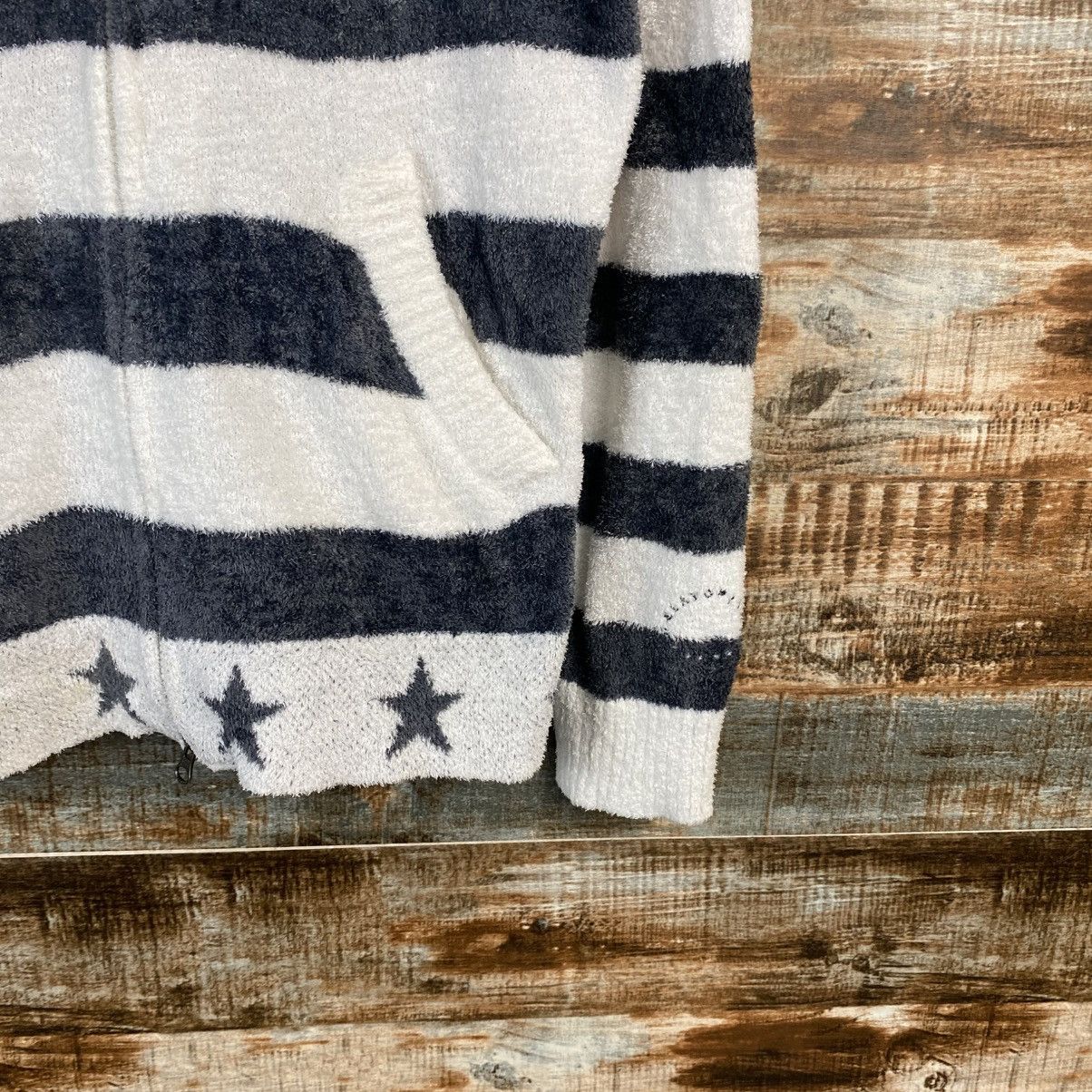 Japanese Brand DL Gelato Pique Stripe Black Hoodie #C1045 Size M / US 6-8 / IT 42-44 - 8 Thumbnail