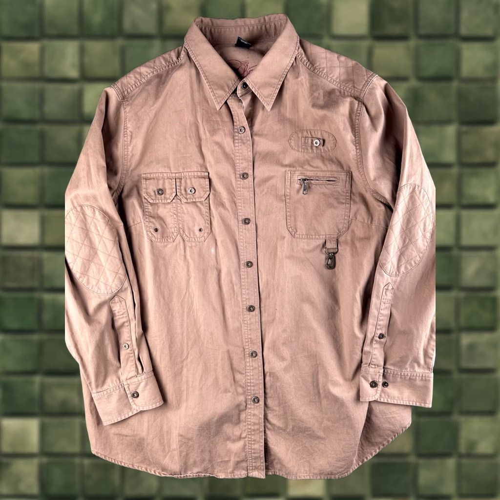 Ralph Lauren Ralph Lauren Utility Shirt Jacket Fly Fishing Quilted Elbow 3XL Polo Shirt Jacket Beige Cotton Polyester Size US XXL / EU 58 / 5 - 1 Thumbnail