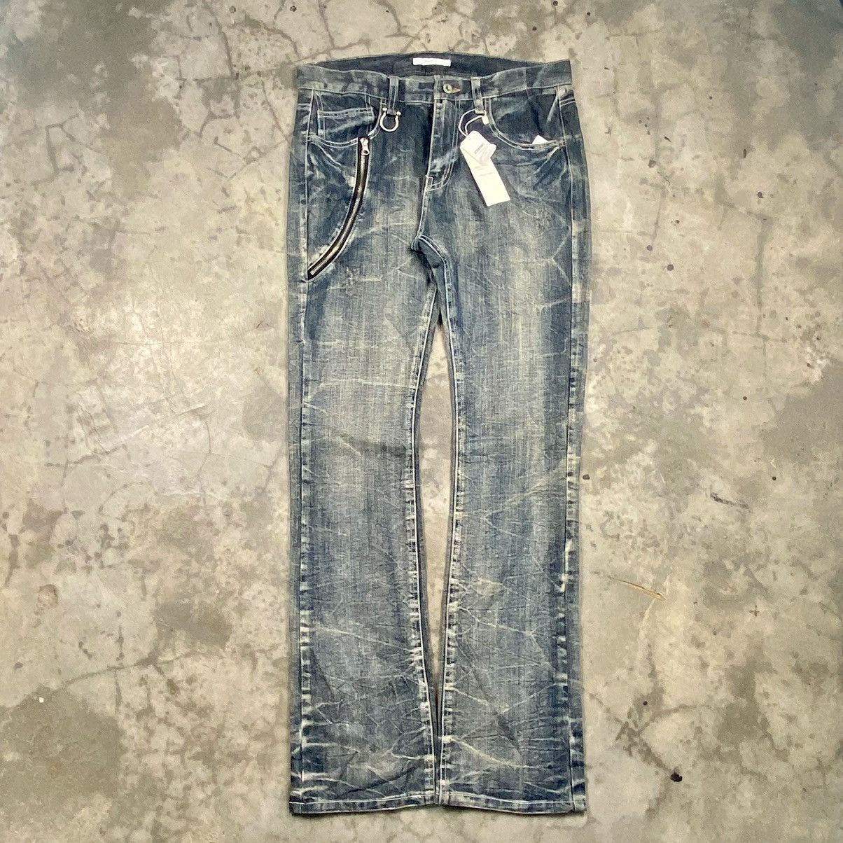 If Six Was Nine × Japanese Brand × Le Grande Bleu (L.G.B.) Menz Jeans Snake Acid Washed Bondage Jeans Size US 34 / EU 50 - 1 Thumbnail