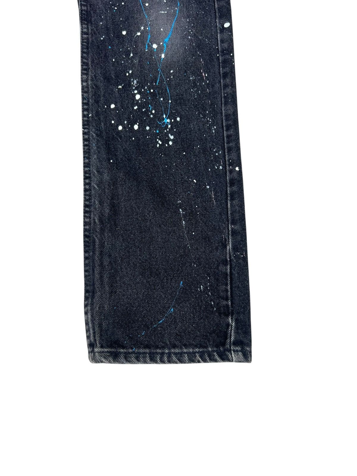 Levi's 1994 Levi’s 505 Fade Black Denim Orange Tab Painter Jeans Size US 29 - 13 Thumbnail
