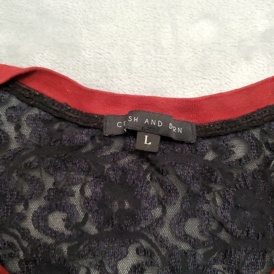 Etro VINTAGE Crash And Burn Shirt Womens L Red Lace Gothic Y2K Retro Grunge TEE Womens Size L / US 10 / IT 46 - 5 Thumbnail