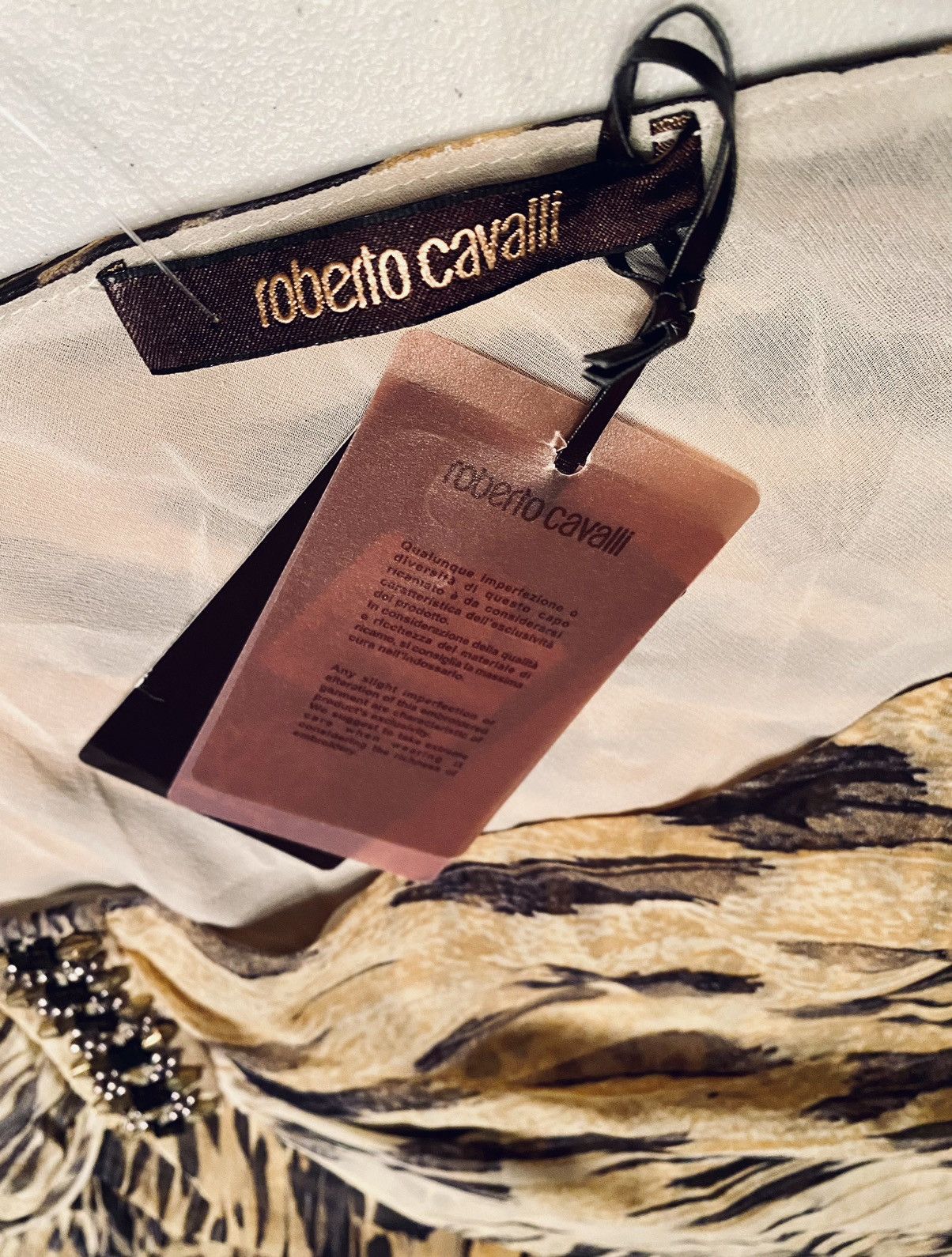 Roberto Cavalli Roberto Cavalli 🇮🇹 Foxy Lady Asymétrique Vert Léopard NWT Size XS / US 0-2 / IT 36-38 - 3 Thumbnail