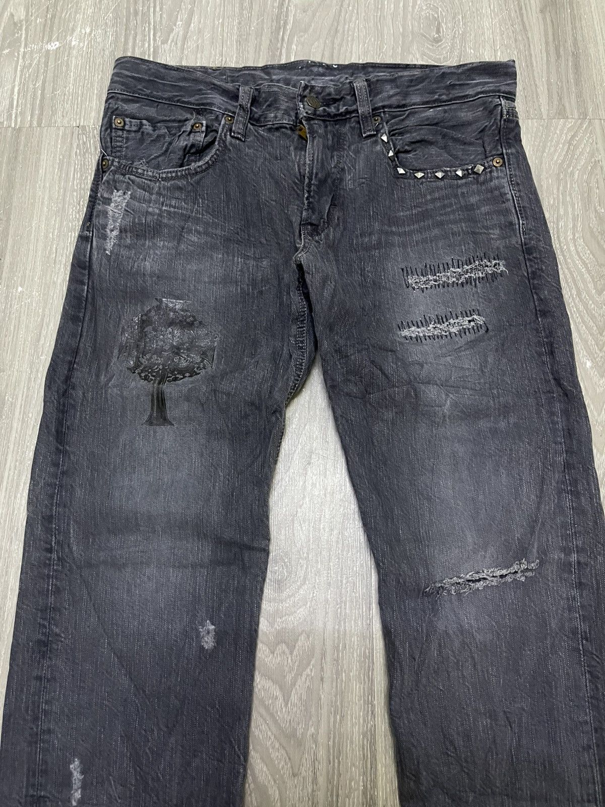 Edwin Vintage Edwin 502 Distressed Size US 35 - 6 Thumbnail