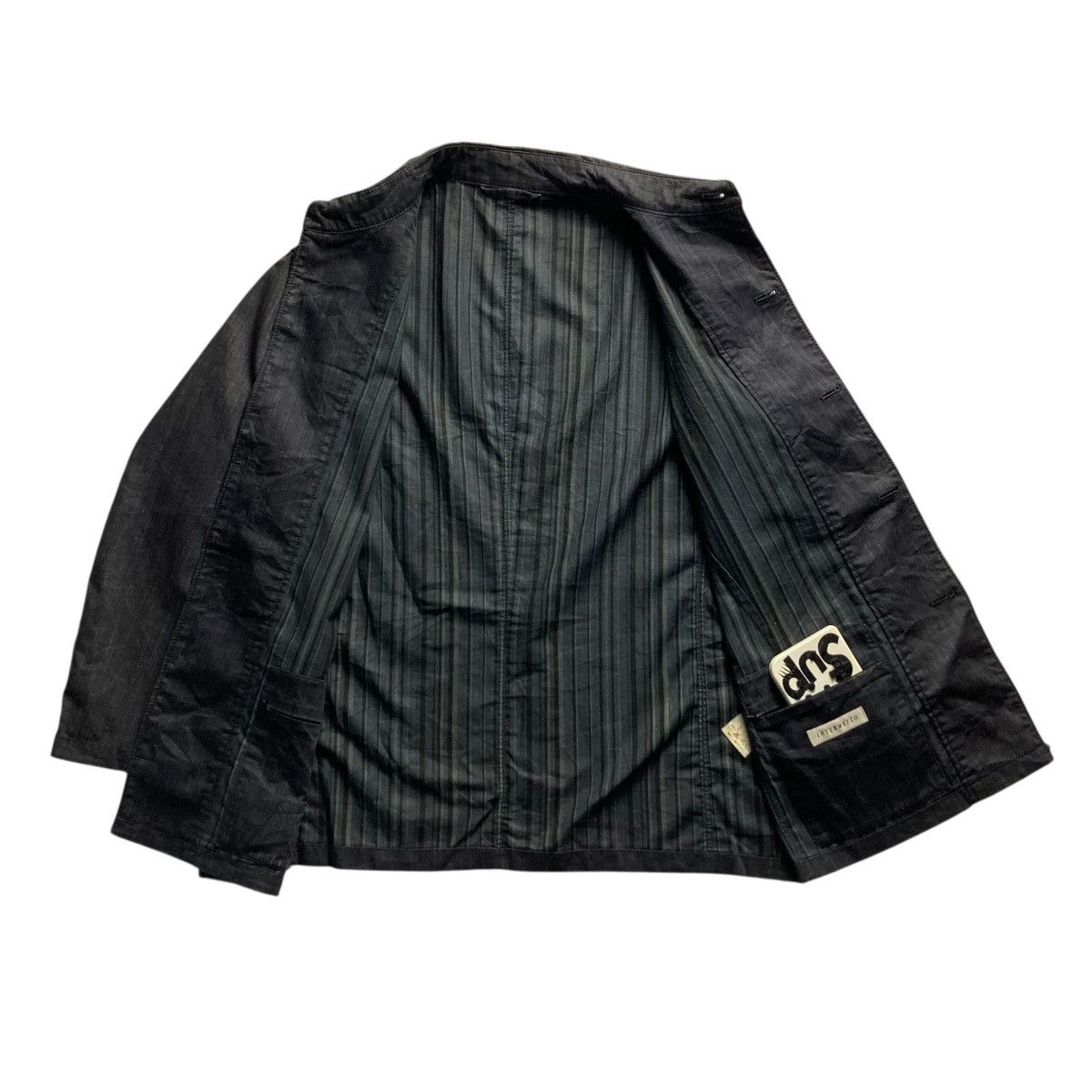 Issey Miyake 🇯🇵 VINTAGE INTERMEZZO BUTTON UP ABSTRACT DENIM CHORE JACKET Size US L / EU 52-54 / 3 - 11 Thumbnail