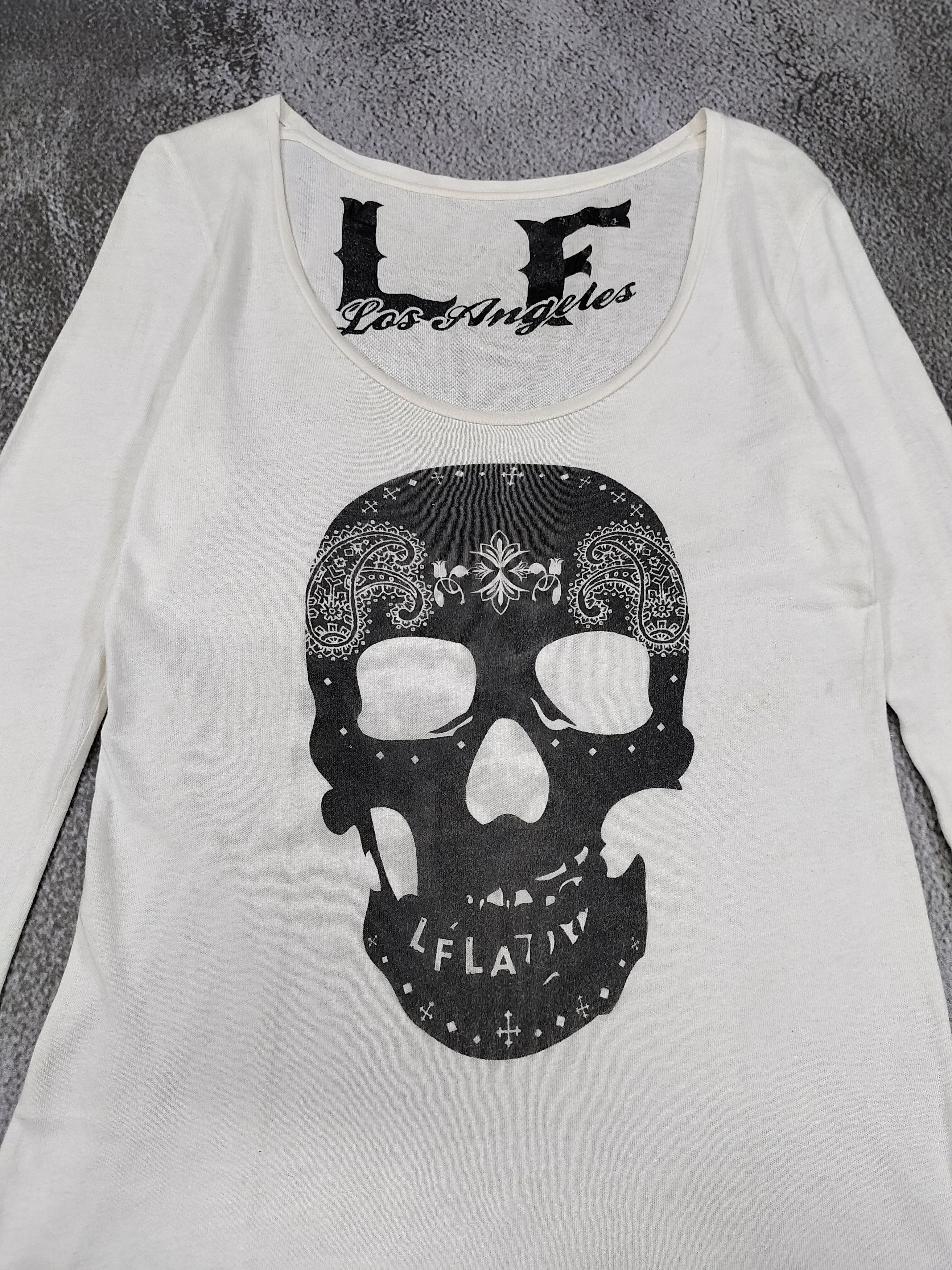 Japanese Brand 2000s Azul by Mossy🇯🇵 Paisley Gothic Rock Grunge Y2K Skull Size M / US 6-8 / IT 42-44 - 8 Thumbnail