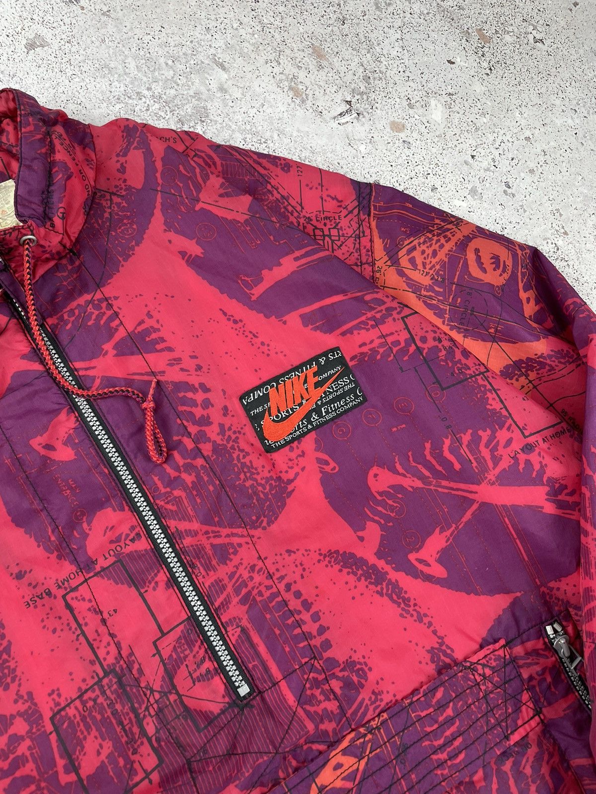 Nike × Vintage Vintage Nike Nylon Zip Anorak Windbreaker Jacket Drill Size US XL / EU 56 / 4 - 6 Thumbnail