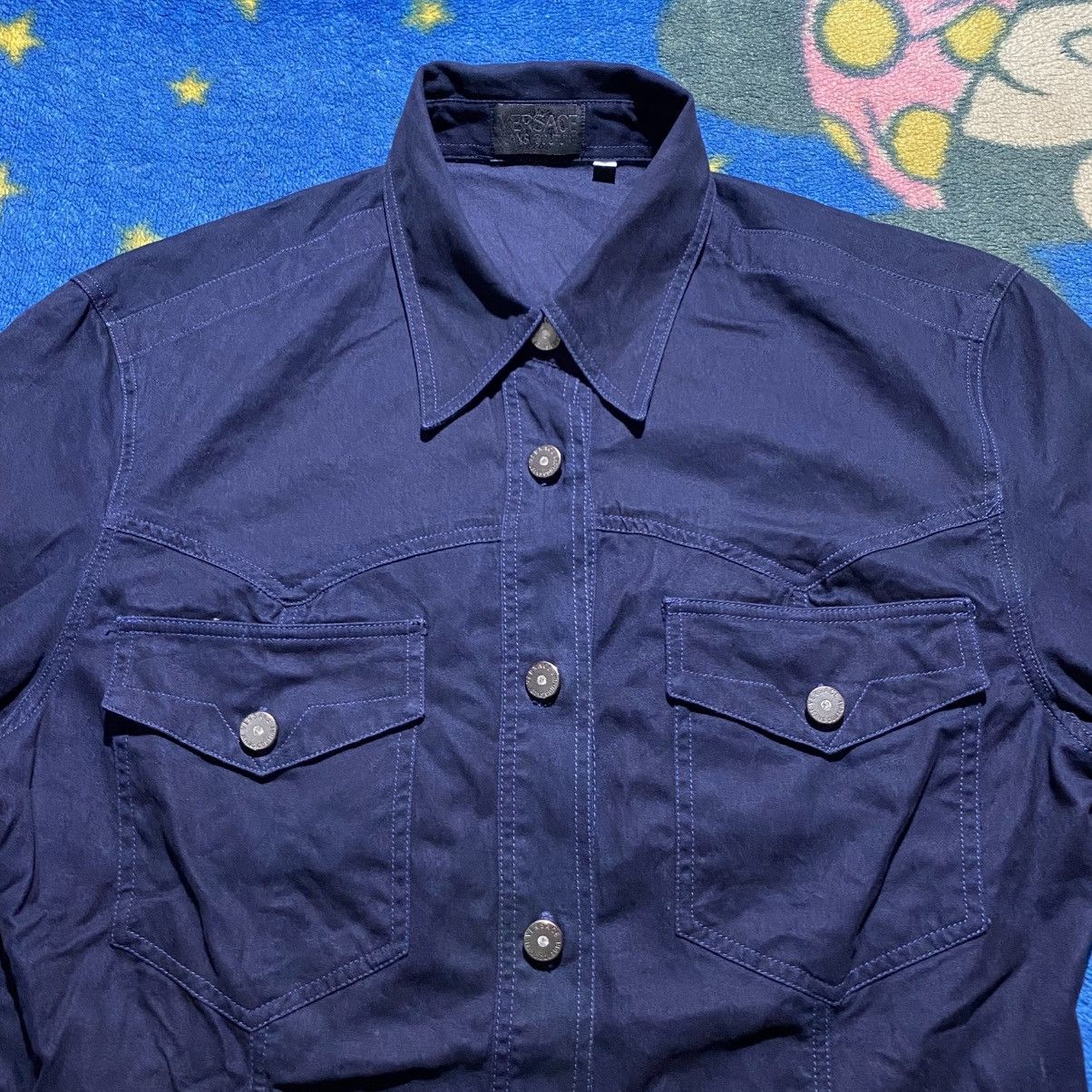 Versace Jeans Couture Indigo Versace Jeans Couture Button Up Shirt Size S / US 4 / IT 40 - 2 Thumbnail
