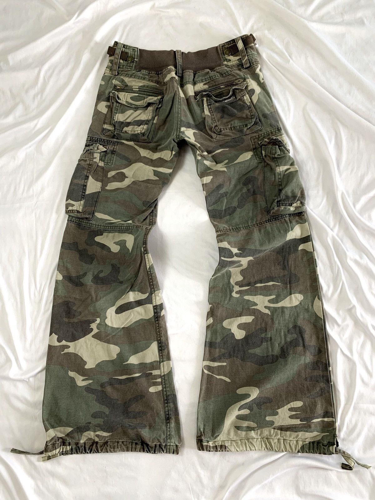 Le Grande Bleu (L.G.B.) Flare bell bottom goa style camo japanese brand Size US 28 / EU 44 - 10 Thumbnail