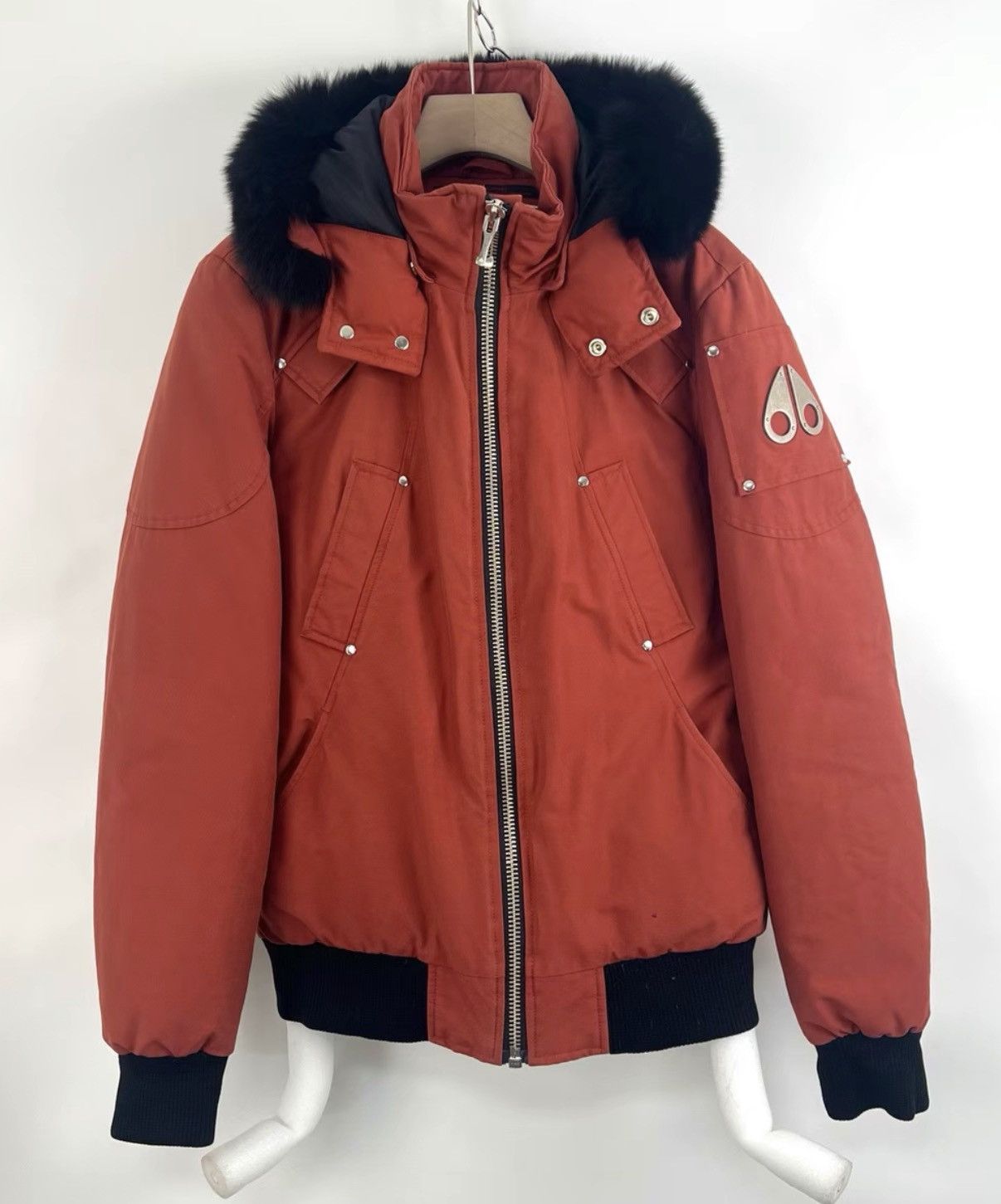 Moose Knuckles Moose Knuckles Black Bomber Fur Collar Short Down Jacket K12 Size M / US 6-8 / IT 42-44 - 1 Thumbnail