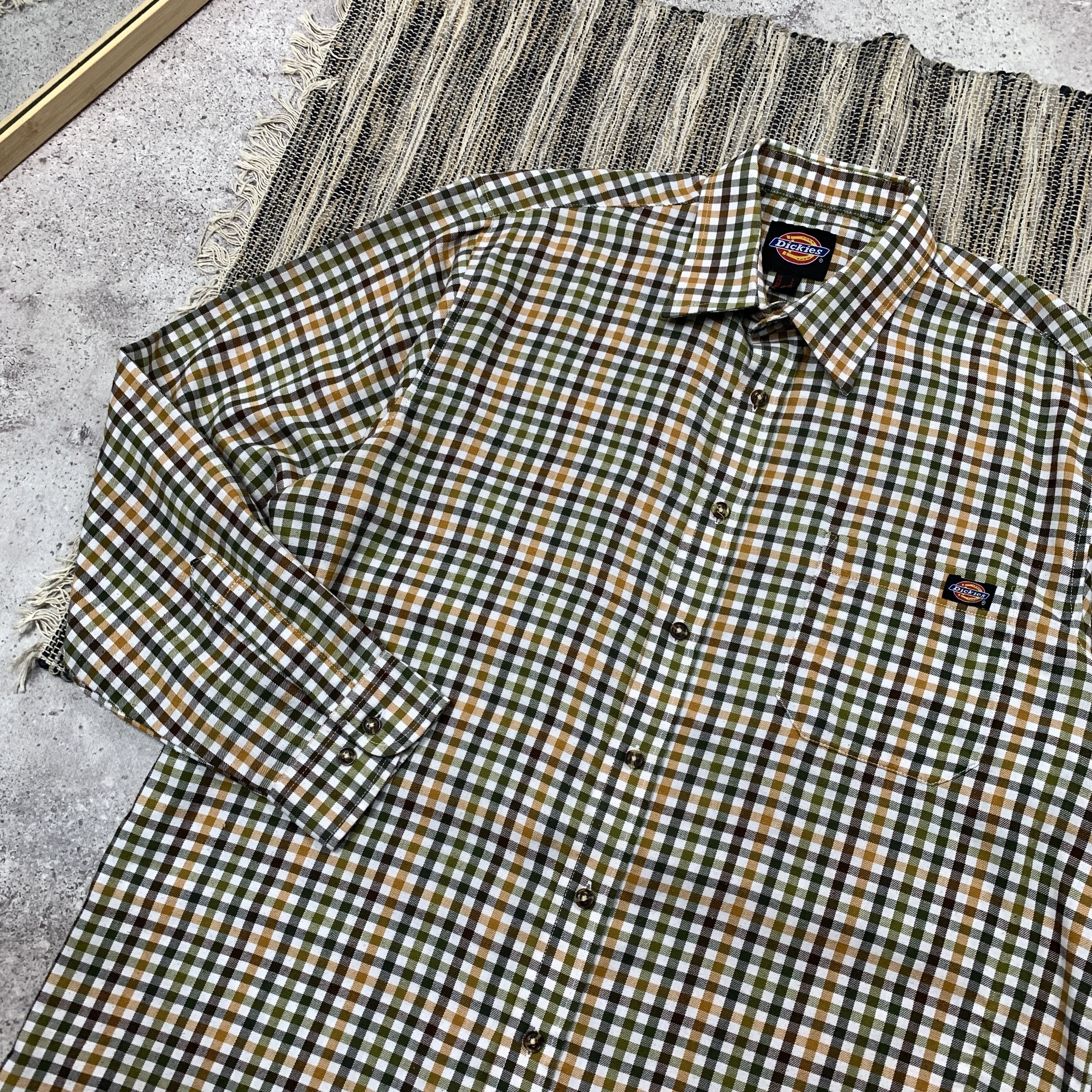 Dickies Vintage Dickies 90s Checkered Flannel Button Up Shirt L Size US L / EU 52-54 / 3 - 5 Thumbnail