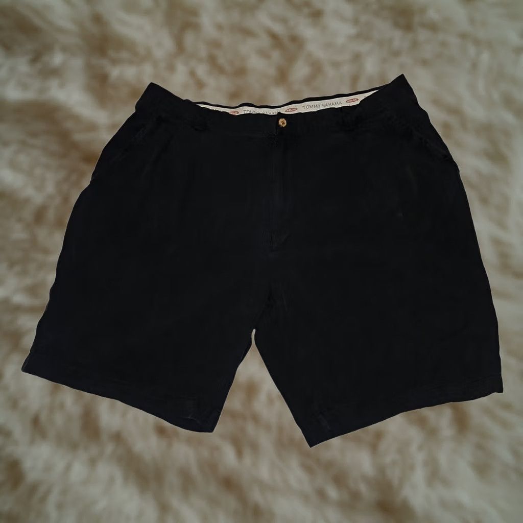 Tommy Bahama Tommy Bahama Silk Short Men's 40 Chino Black Pleated Relax Embroidered Vacation Size US 40 / EU 56 - 1 Thumbnail