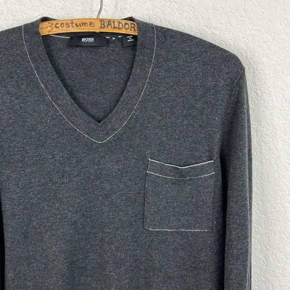 Hugo Boss BOSS Hugo Boss Cashmere V Neck Sweater Pocket Size US M / EU 48-50 / 2 - 1 Thumbnail