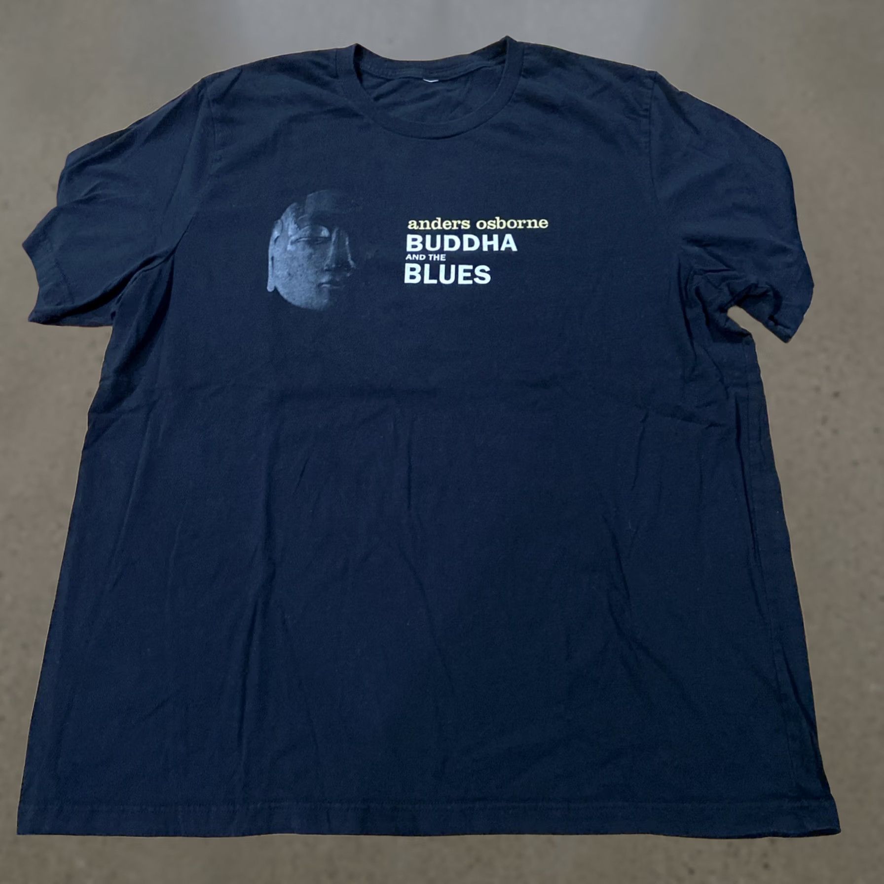 Sanders Anders Osborne XL Shirt Buddha And The Blues Band Shirt Men XL Black Colorful Graphic Print Logo Crew Neck Short Sleeve True Religion Buddha Size US XL / EU 56 / 4 - 1 Thumbnail