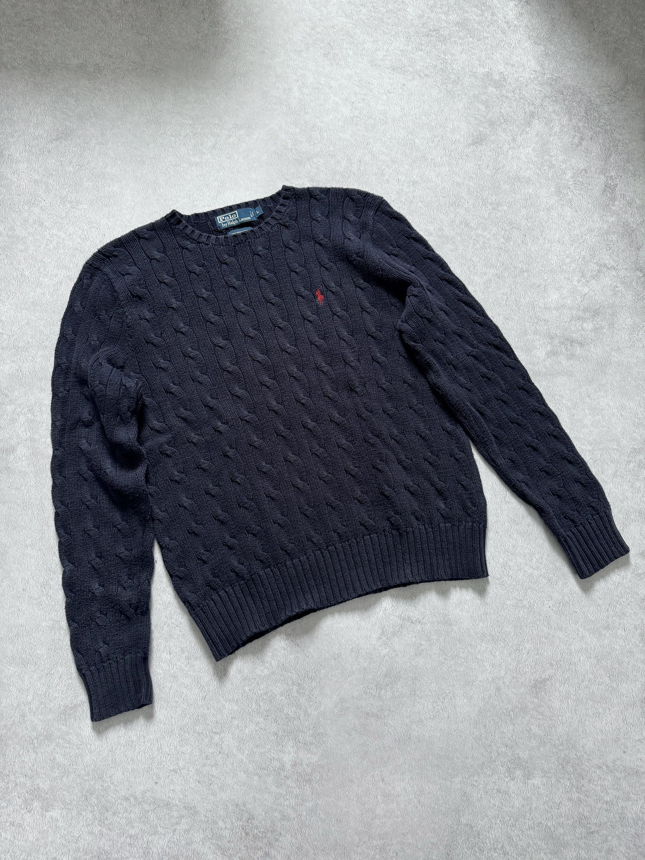 Polo Ralph Lauren Vintage Polo Ralph Lauren Cable Knit Sweater Pima Cotton Size US L / EU 52-54 / 3 - 5 Thumbnail