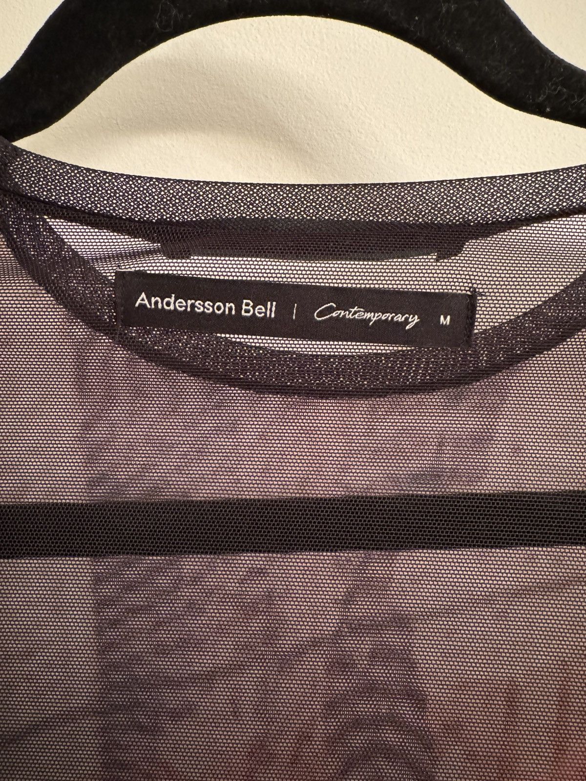 Andersson Bell ANDERSSON BELL Black Mesh Film Archive Long Sleeve T-Shirt Size M / US 6-8 / IT 42-44 - 4 Thumbnail