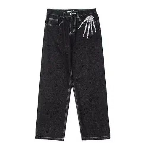 VIBE Vintage Embroidery Bone Denim Jeans Men Size US 32 / EU 48 - 2 Thumbnail
