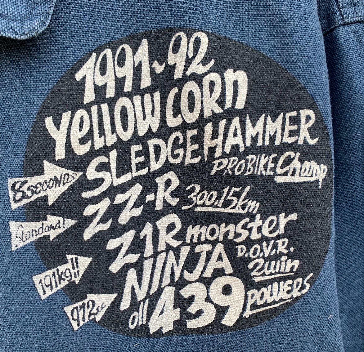 Vintage VINTAGE 90s YELLOW CORN SPARK GIRL CANVAS BOMBER JACKET Size US S / EU 44-46 / 1 - 7 Thumbnail