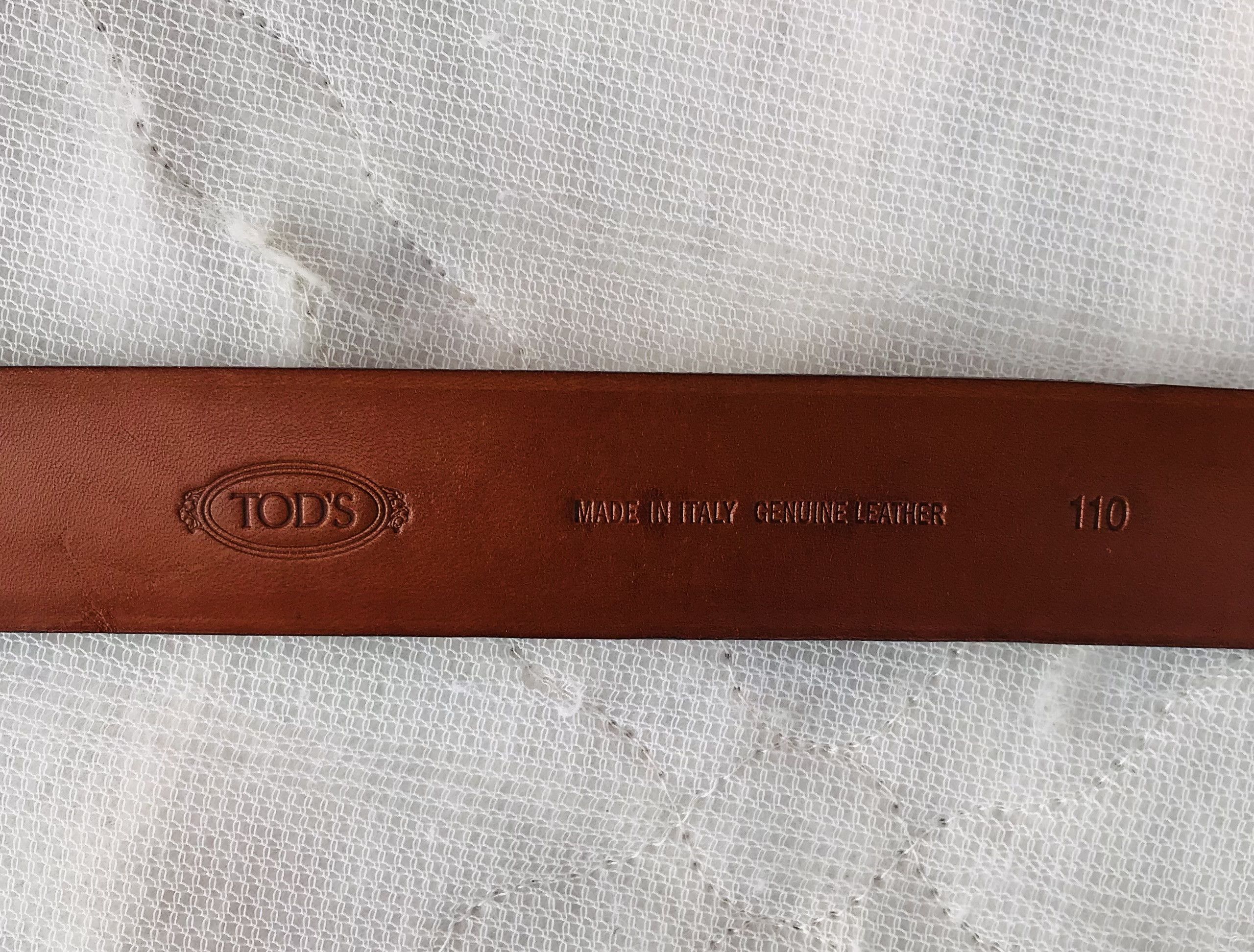 Tod's Tod's Buckled Belt Dark Brown Genuine Leather 110 cm BA14 Size ONE SIZE - 6 Thumbnail