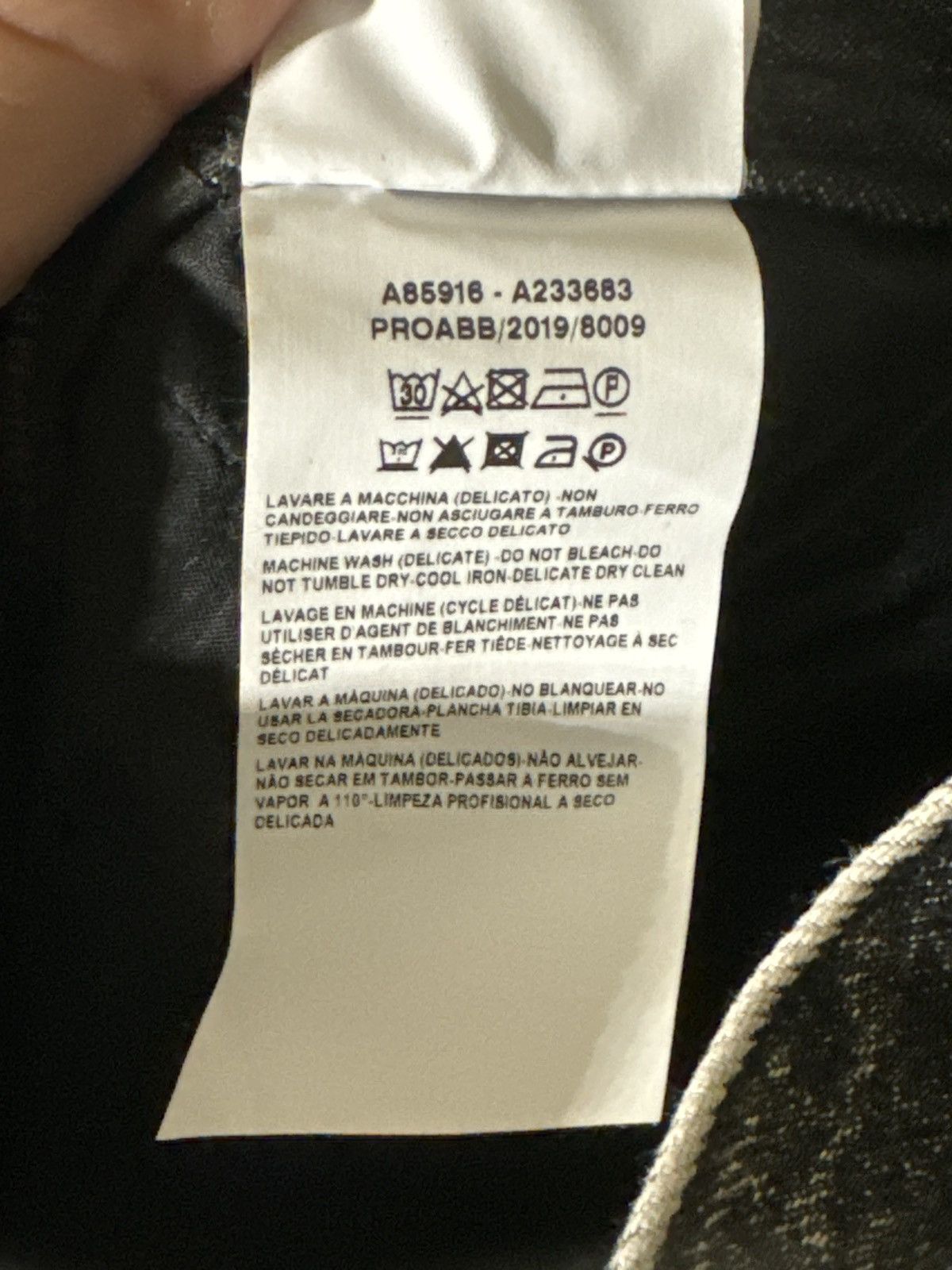 Versace Black/Acid Wash Denim