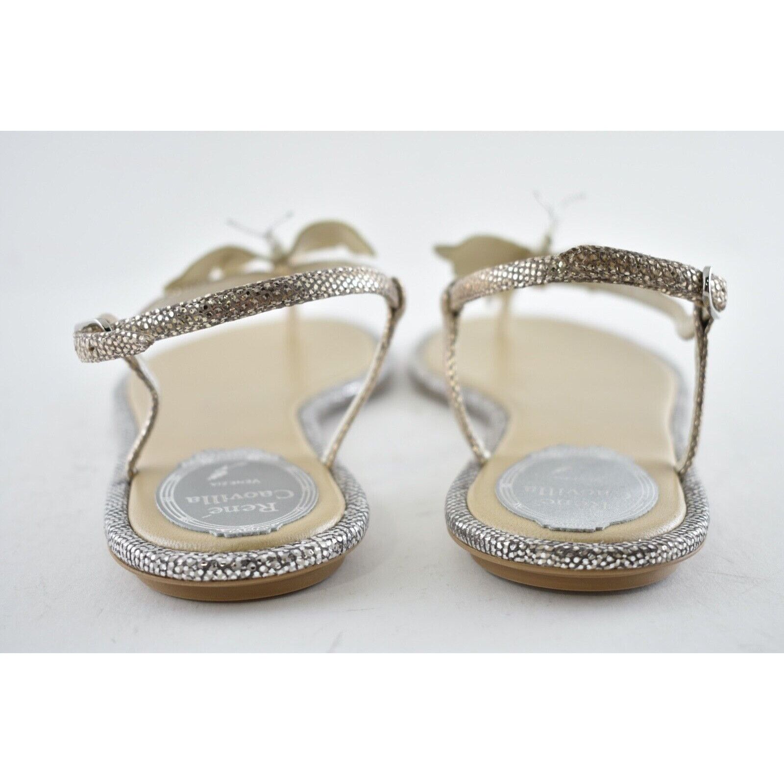Rene Caovilla Rene Caovilla Blush Lizard Butterfly Strass Flat Thong Ankle Size US 8.5 / IT 38.5 - 11 Thumbnail