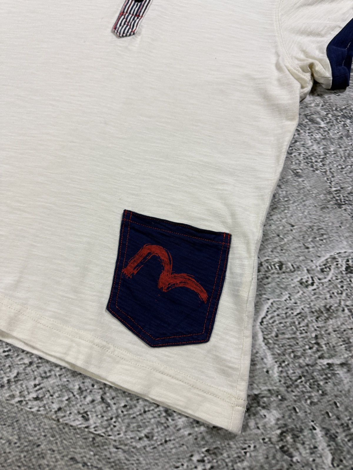 Evisu Evisu polo T-shirt big logo white Y2K Size M / US 6-8 / IT 42-44 - 2 Thumbnail