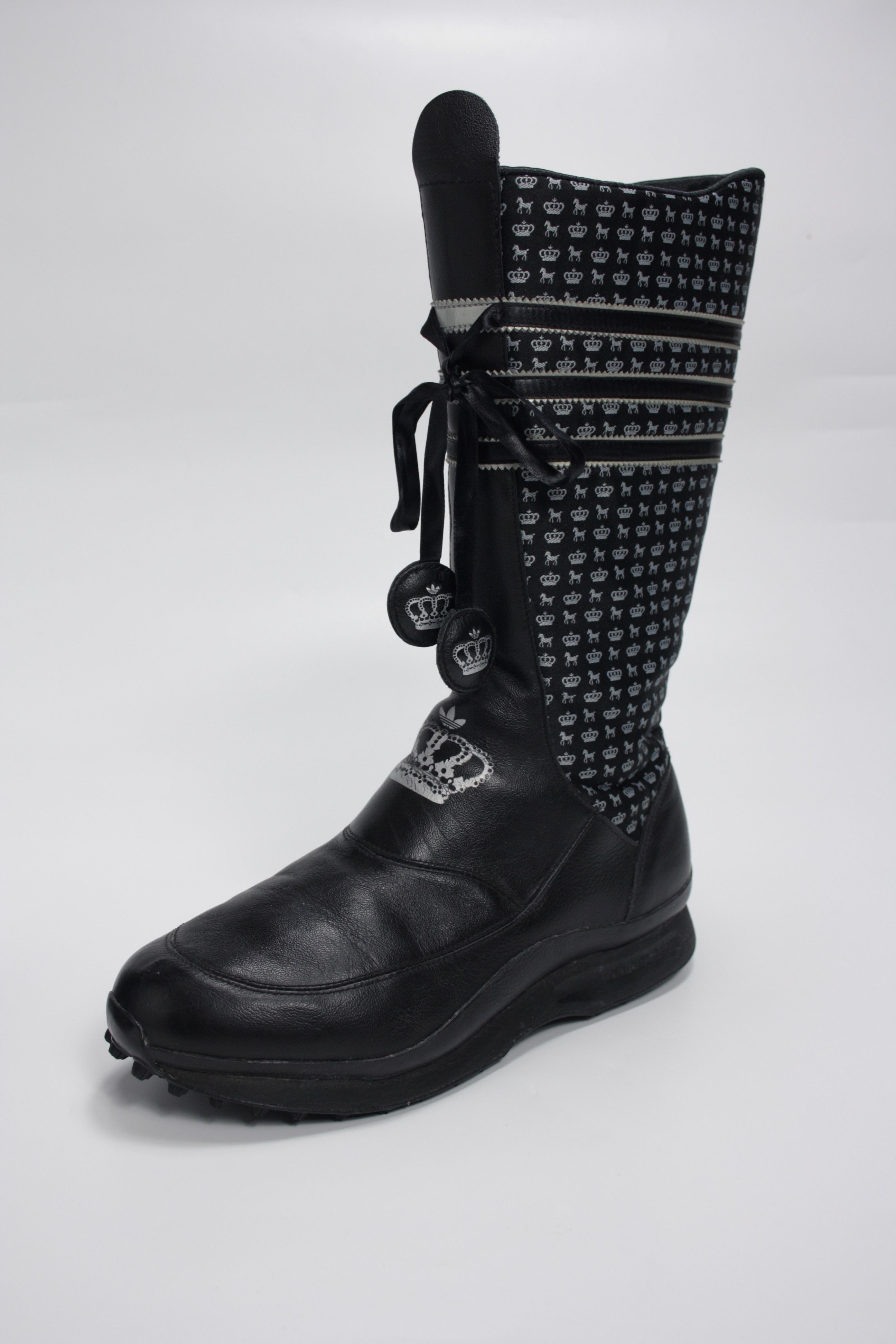 Adidas × Vintage Adidas Missy Elliott Y2K Leather Zip Knee Boots Shoes Size US 7 / IT 37 - 3 Thumbnail