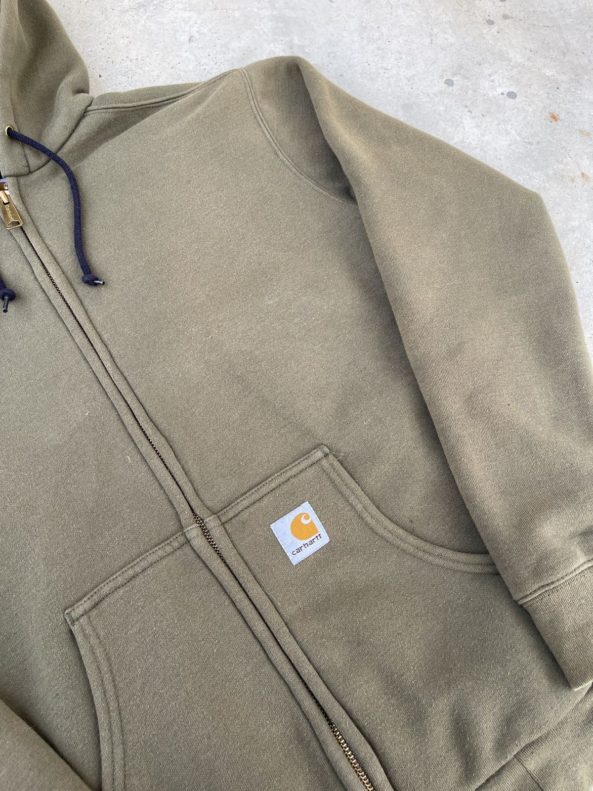 Carhartt Vintage Olive Green Carhartt Zip Up Hoodie Size US L / EU 52-54 / 3 - 5 Thumbnail