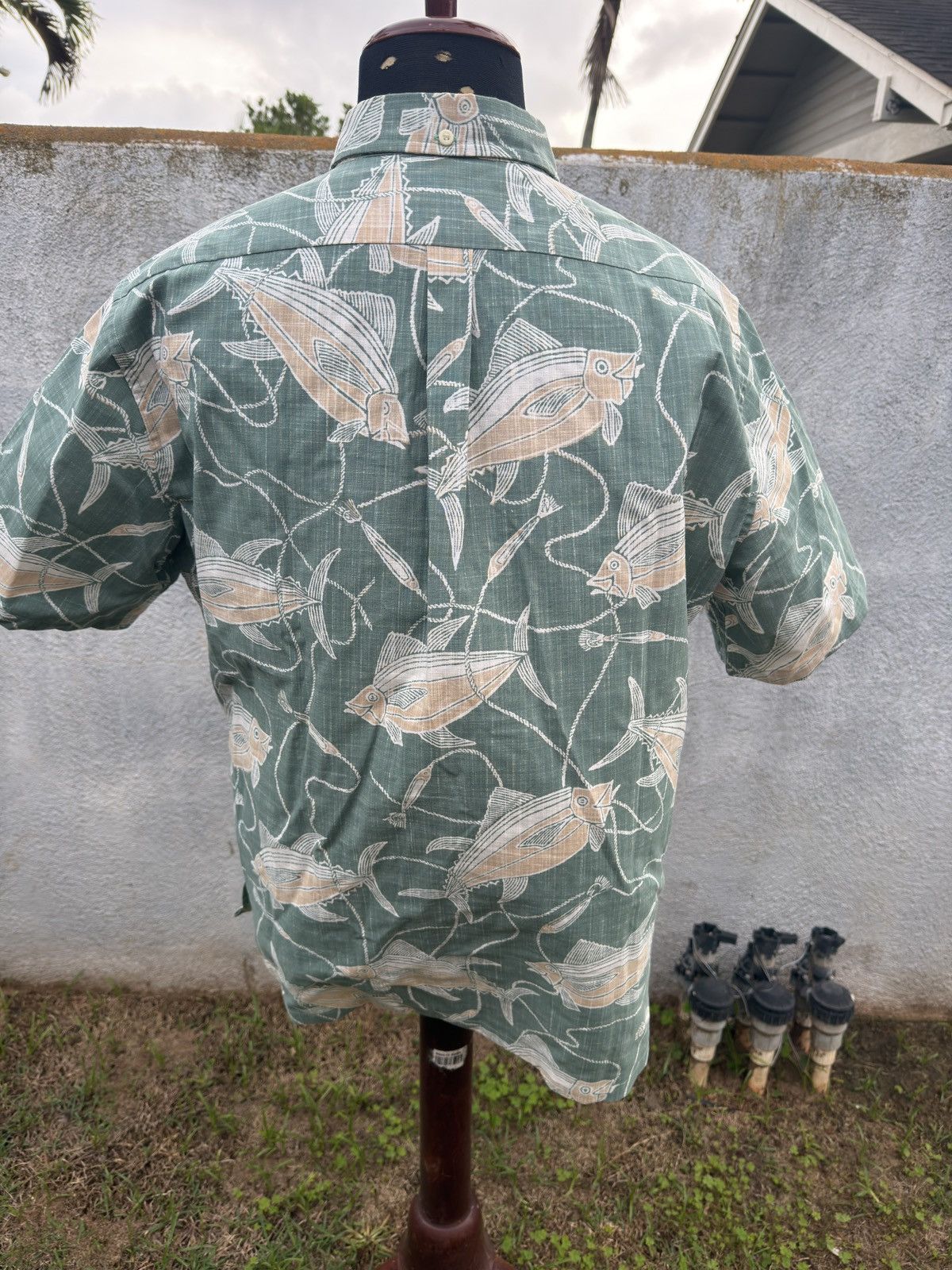 Reyn Spooner Preowned Reyn Spooner Classic Hawaiian Fishes Green Men's L Size US L / EU 52-54 / 3 - 2 Thumbnail