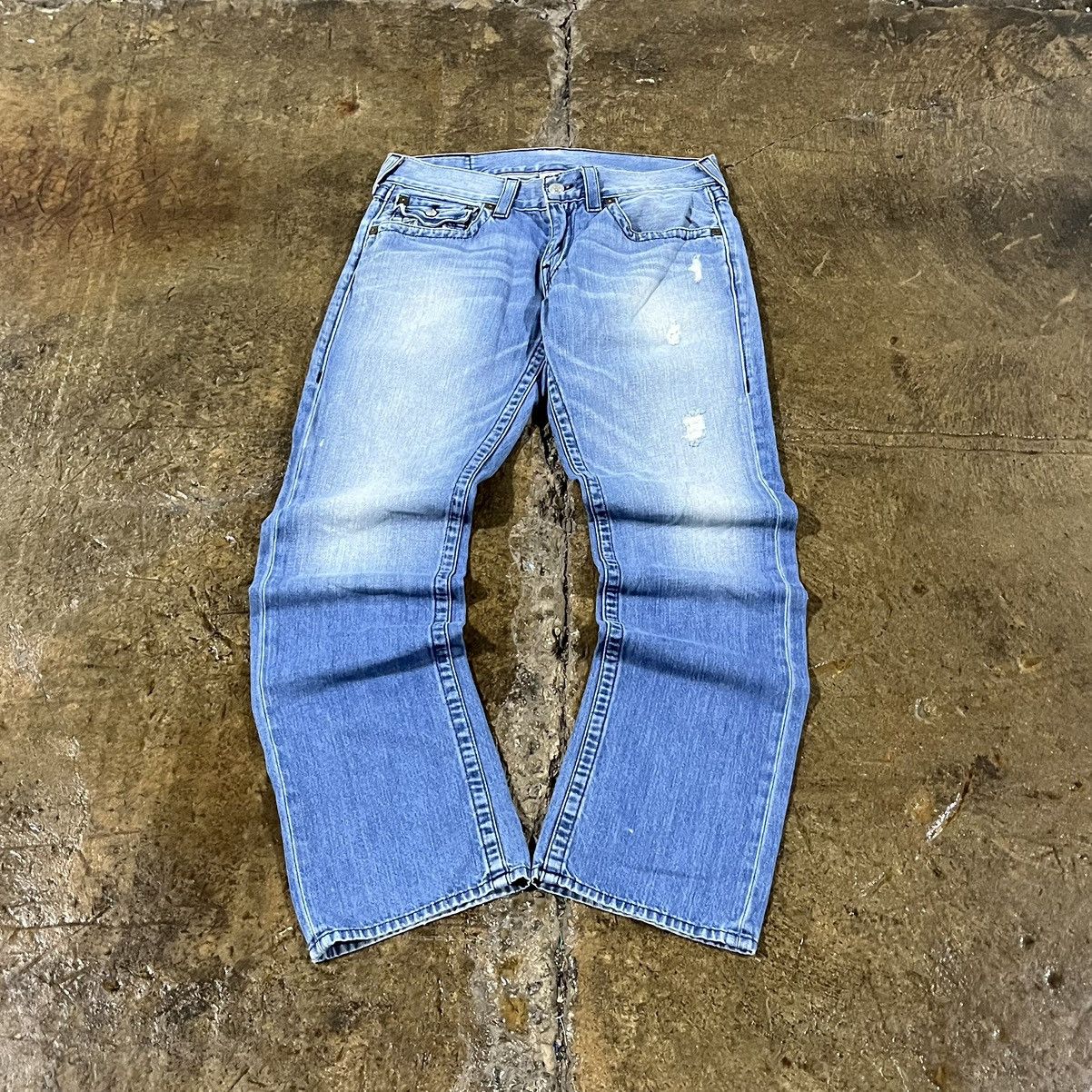 True Religion × Vintage Crazy Vintage Y2K True Religion Jeans Hip-Hop Skater Unique Size US 32 / EU 48 - 2 Thumbnail