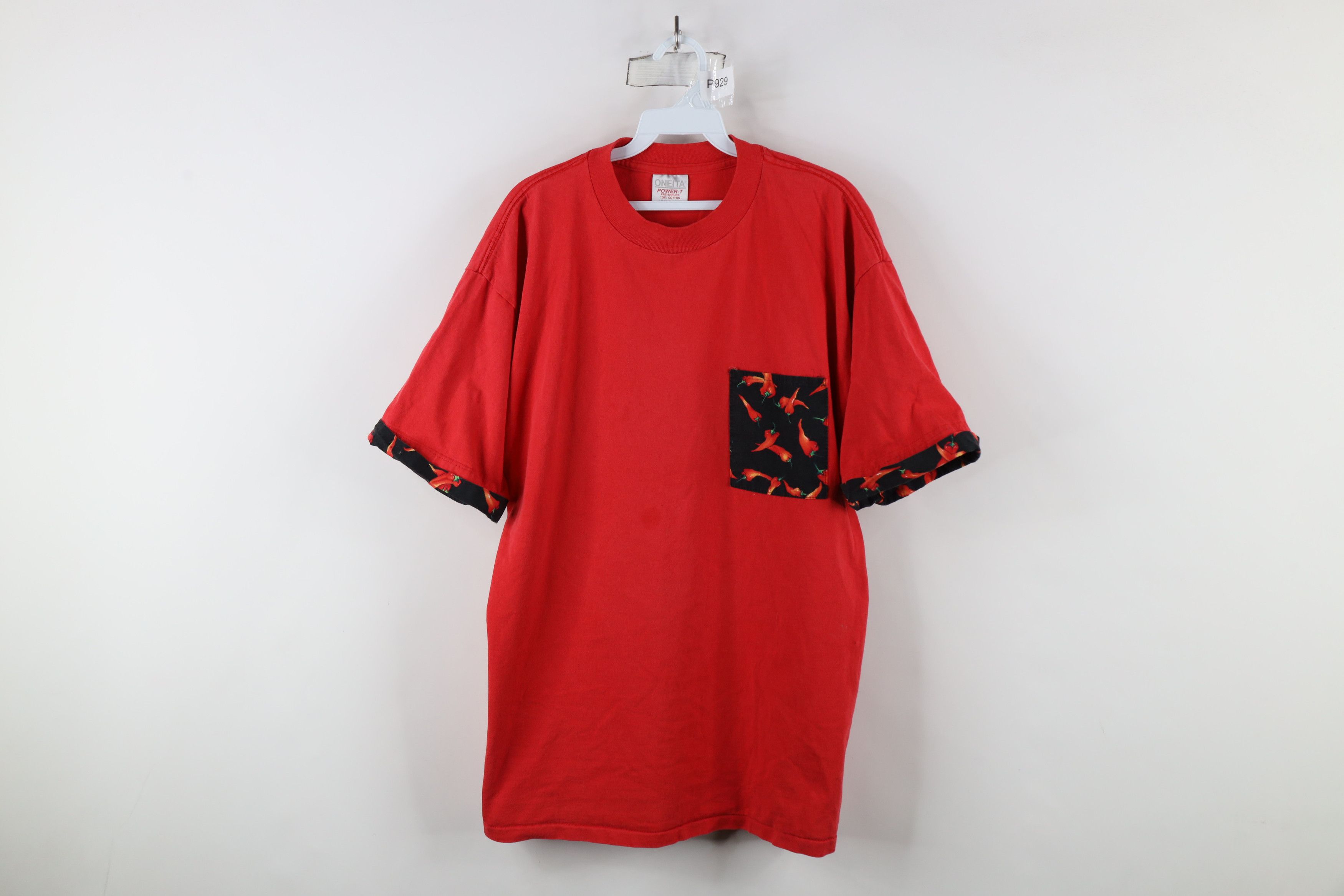 Vintage Vintage 90s Streetwear Peppers Short Sleeve T-Shirt Red USA Size US XL / EU 56 / 4 - 1 Thumbnail
