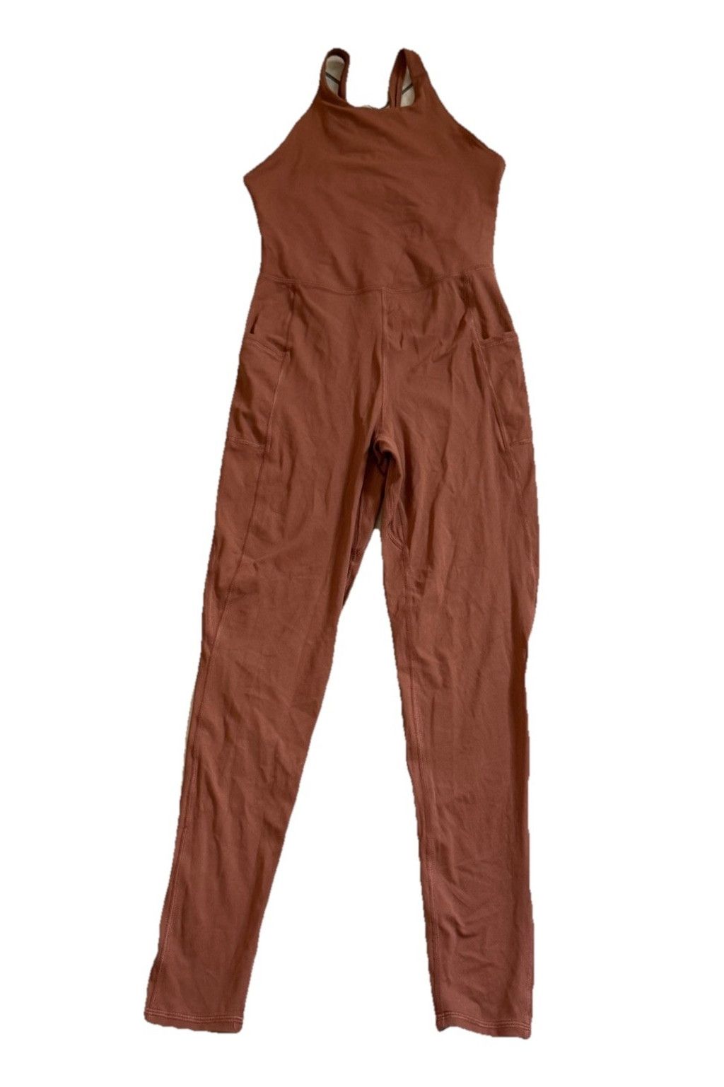 Free People FREE PEOPLE MOVEMENT HIGH NECK JUMPSUIT BODYSUIT BROWN SZ XS Size 26" / US 2 / IT 38 - 7 Thumbnail