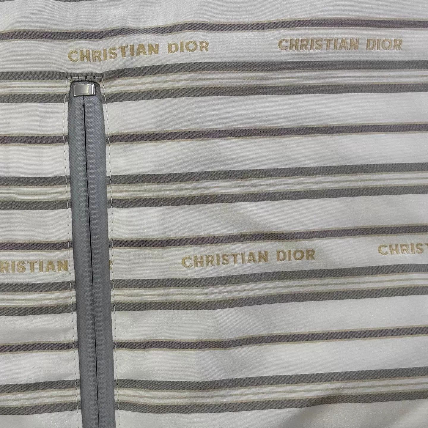 Dior Dior half-zip silk blend striped hooded men's white jacket Size US S / EU 44-46 / 1 - 7 Thumbnail