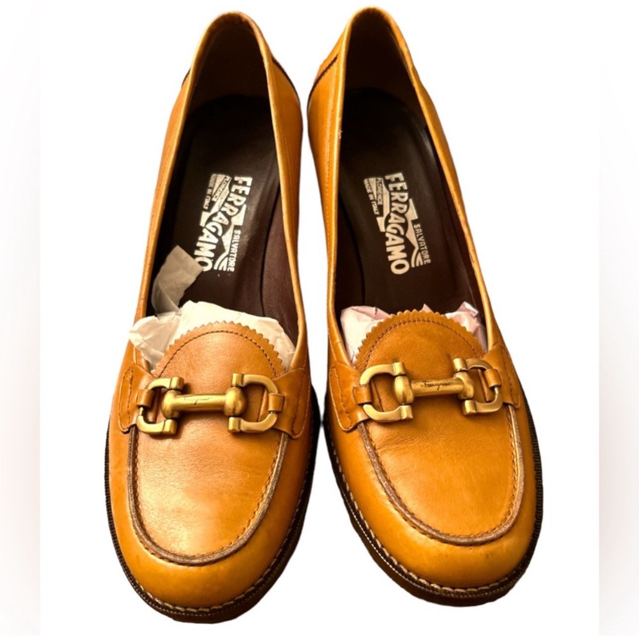 Salvatore Ferragamo × Vintage Vintage Salvatore Ferragamo Leather Buckled Heeled Loafers Size US 8 / IT 38 - 6 Thumbnail