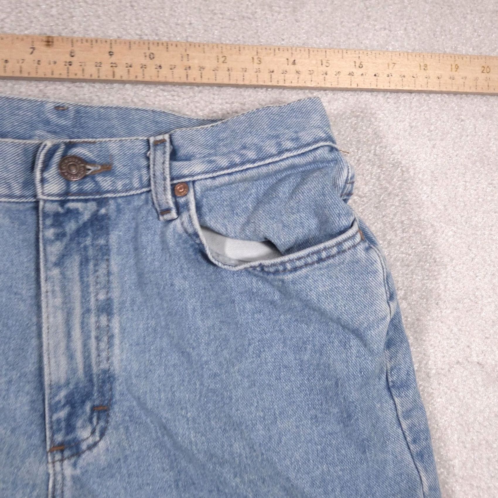 Lee Lee Jeans Womens 13 Blue High Rise Relaxed Mom Tapered Light Wash Denim Size 34" / US 12 / IT 48 - 6 Thumbnail
