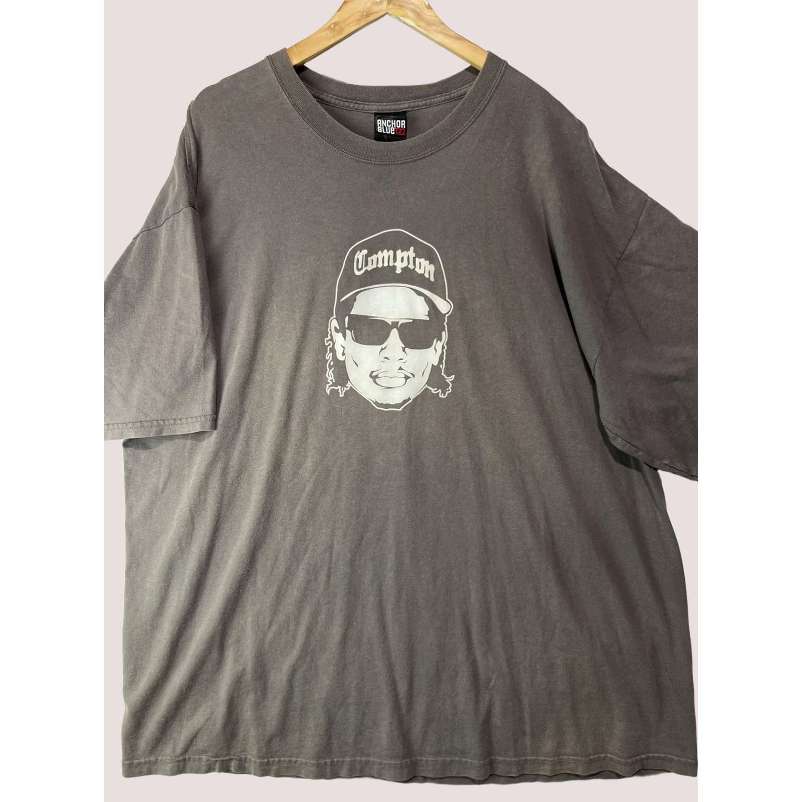 Anchor Blue Eazy E Shirt Mens 2XL Gray Anchor Blue Compton Rap Tee Vintage Hip Hop Size US XXL / EU 58 / 5 - 1 Thumbnail