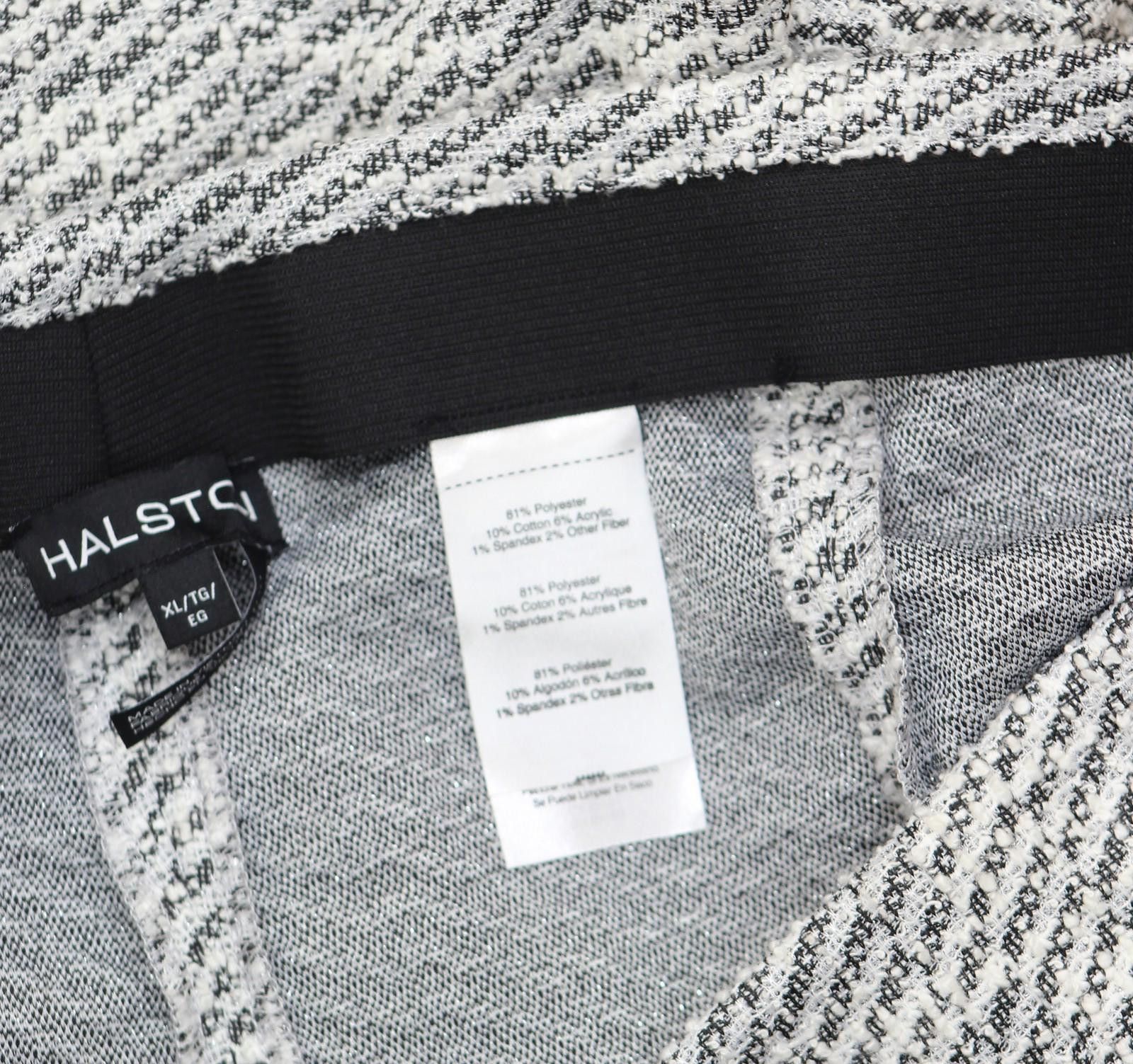Other Nwt Halston Boucle Skinny Pants Hi475a4g Black / Cream Xl Size 40" / US 18 - 6 Thumbnail