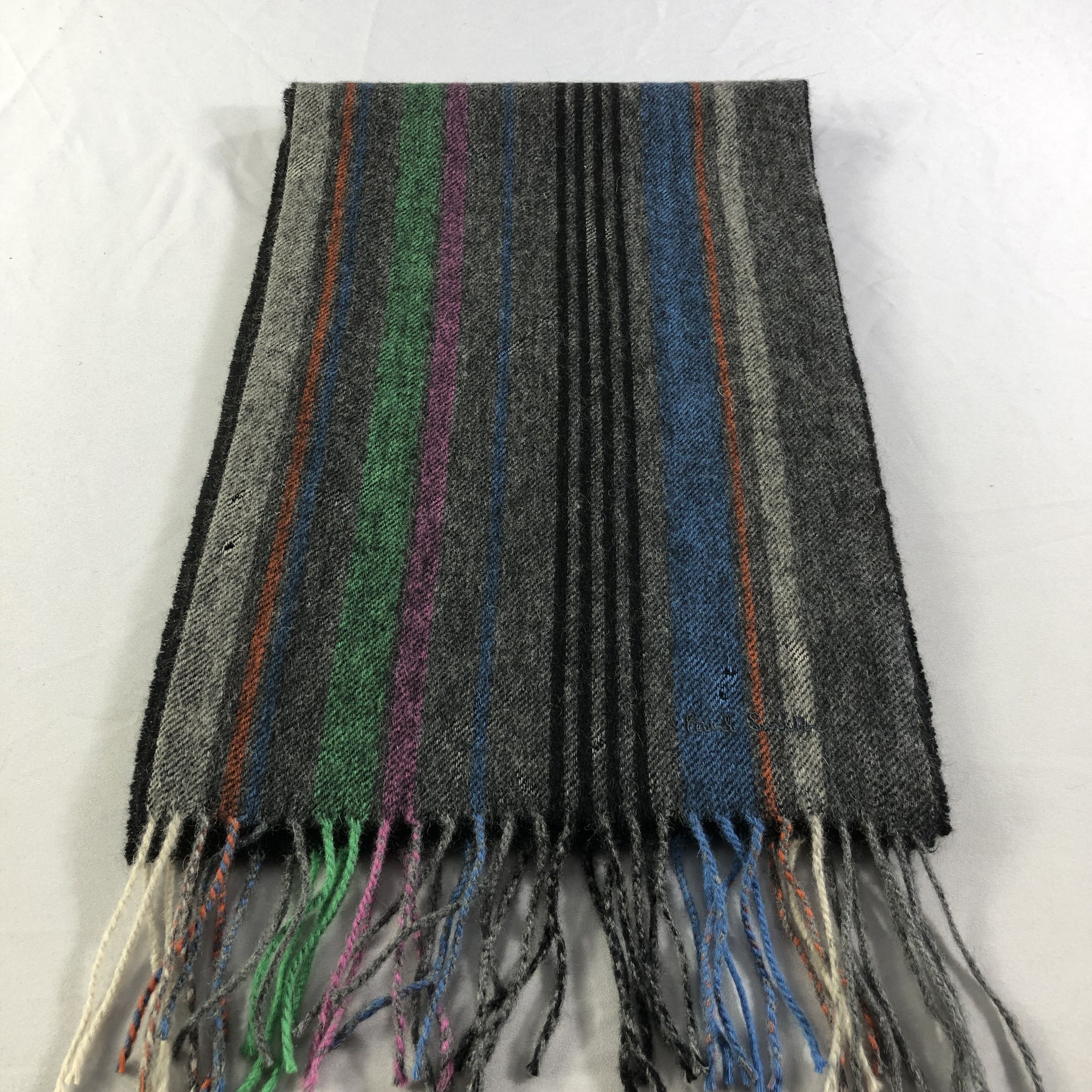 Paul Smith Paul Smith Stripes Wool Scarf Muffler V1660 Size ONE SIZE - 2 Thumbnail