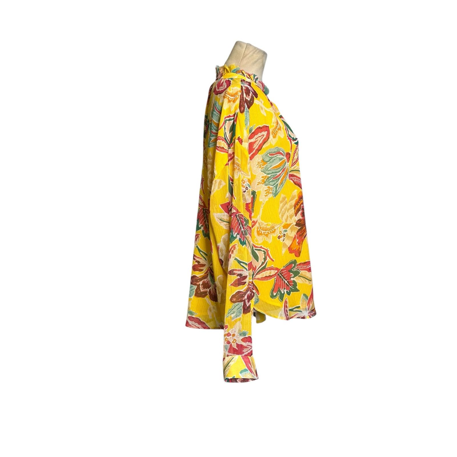 Anthropologie Pilcro yellow floral long sleeves blouse size 1X Size XL / US 12-14 / IT 48-50 - 12 Thumbnail