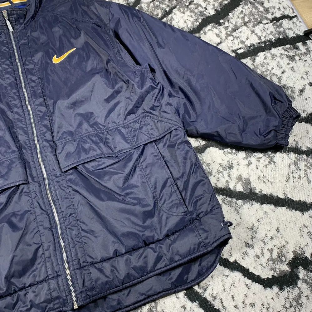 Nike × Vintage VINTAGE 90S NIKE CENTER SWOOSH SPELLOUT BIG LOGO JACKET Size US XL / EU 56 / 4 - 6 Thumbnail