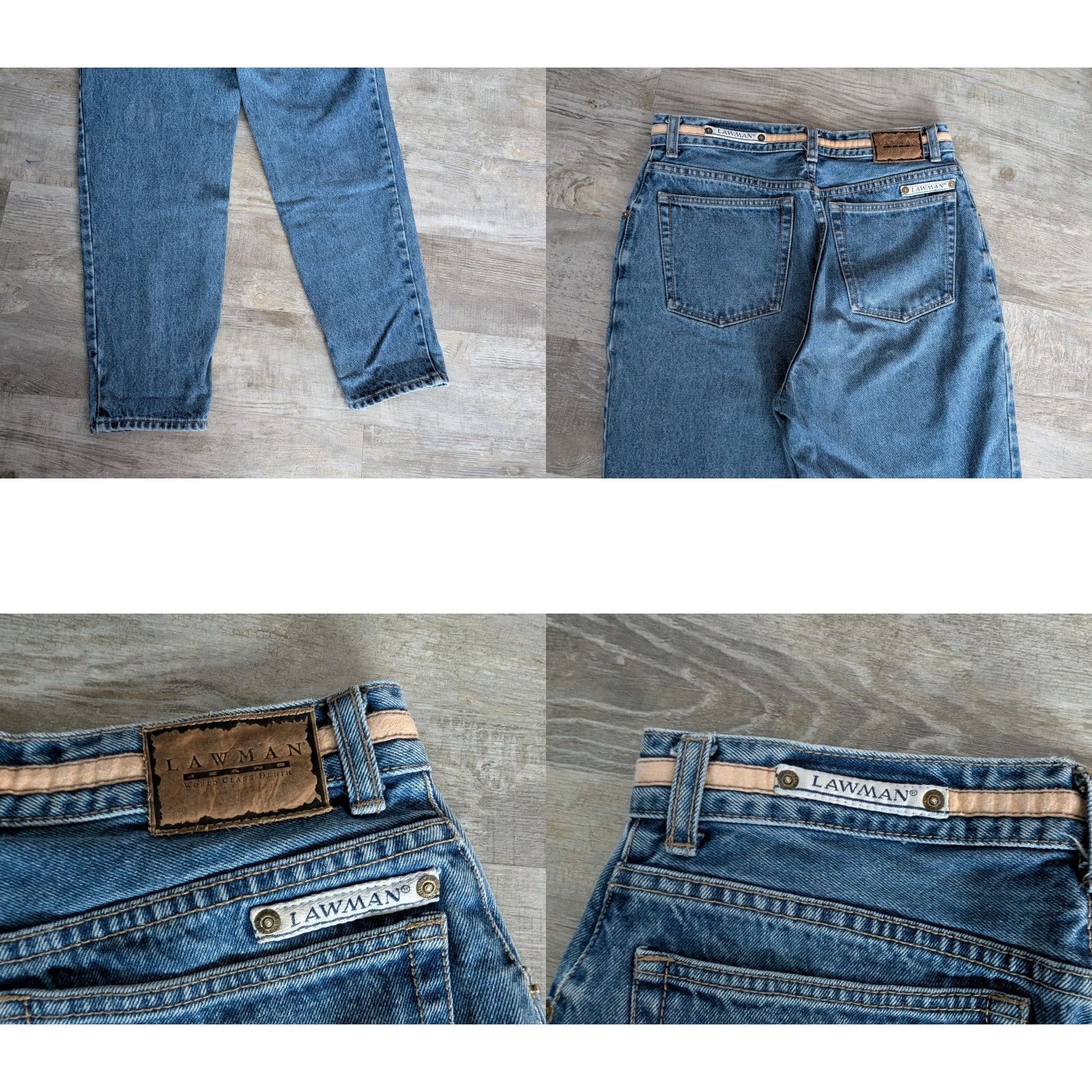 Vintage VINTAGE Lawman High Rise Tapered Leg Jeans Women's Size 13 30x31 Denim Blue 90s Cowboy Size 34" / US 12 / IT 48 - 10 Thumbnail